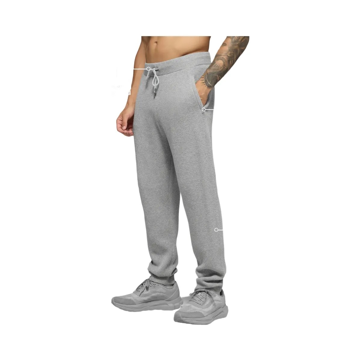 Alo Men's Sports Club Jogger - Athletic Heather Grey - HypeFly India View 1