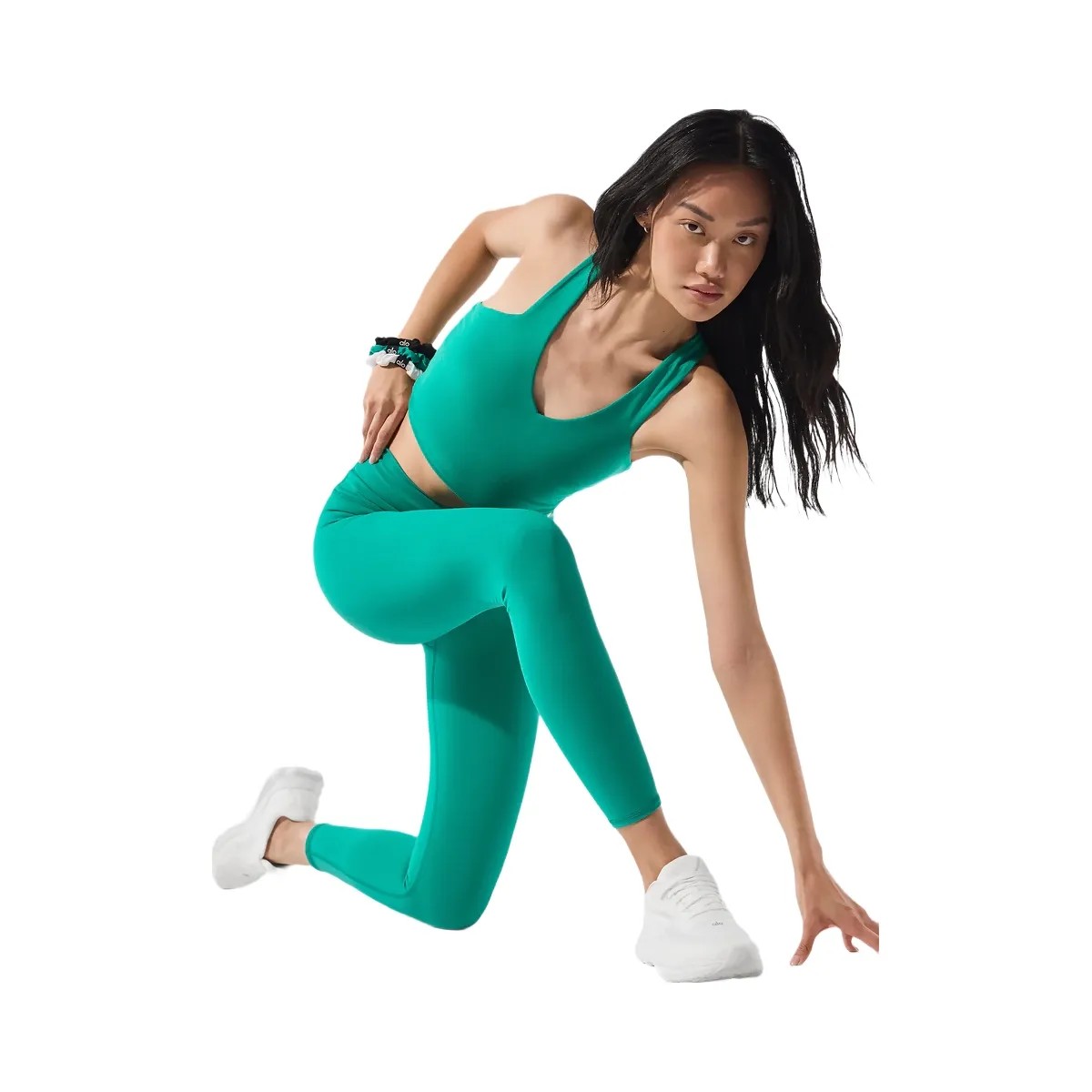Alo Women's 7/8 High-Waist Airbrush Legging - Spruce Green - HypeFly India View 5