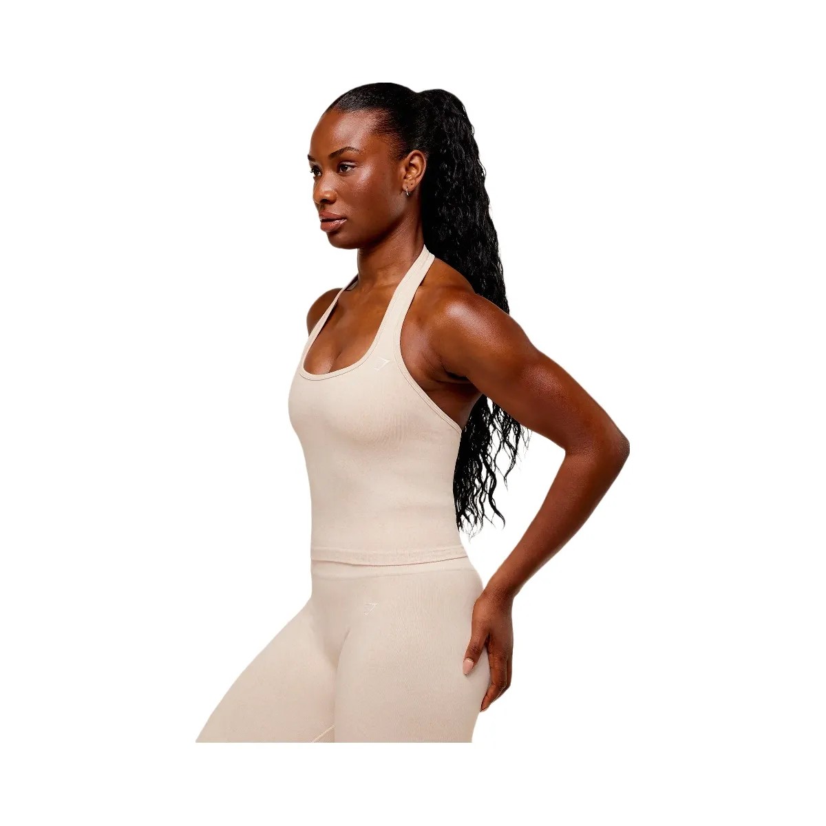 Gymshark Adapt Fleck x Whitney Tank With Shelf - Coconut White - HypeFly India View 3