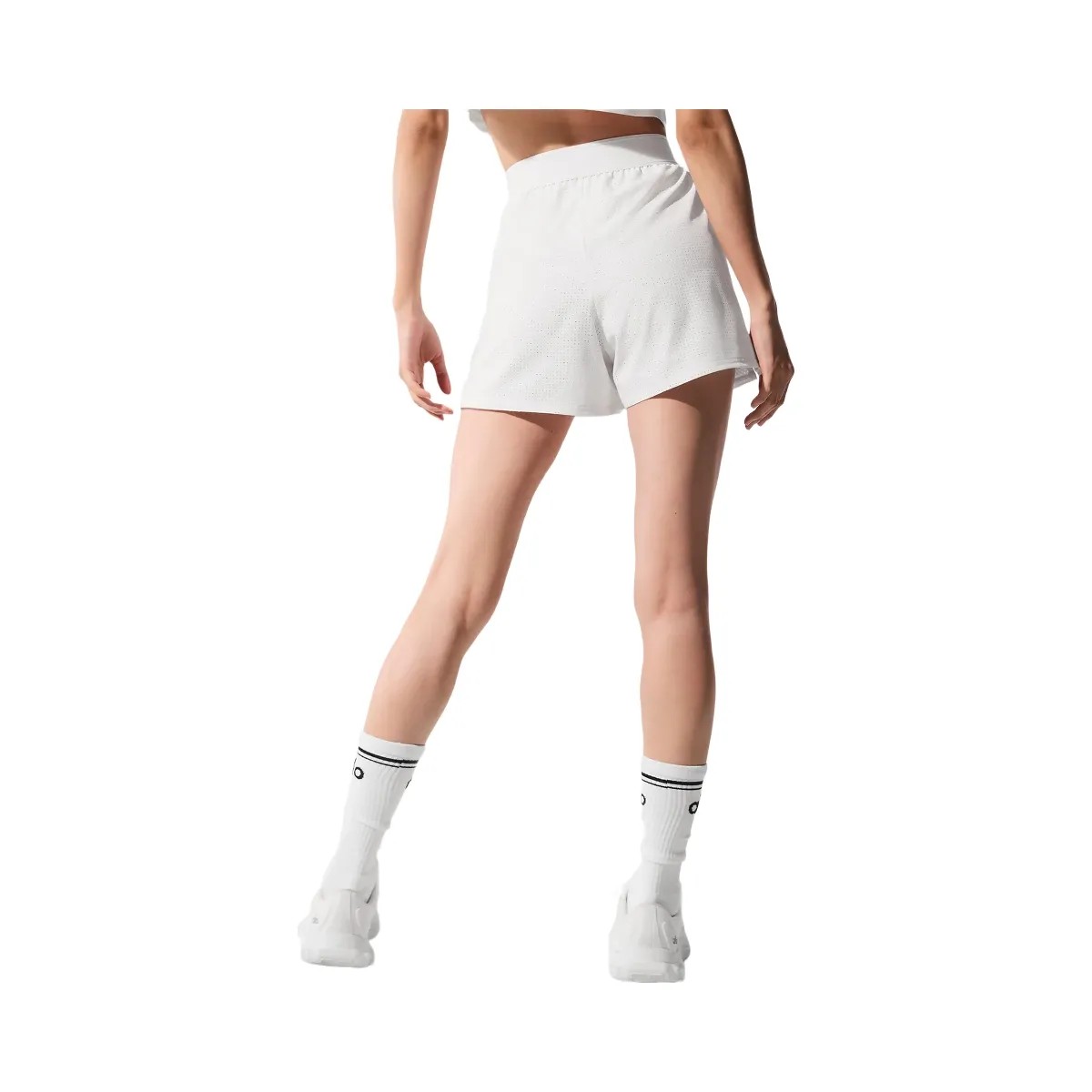Alo Women's Mesh Mirage Short - White - HypeFly India View 3
