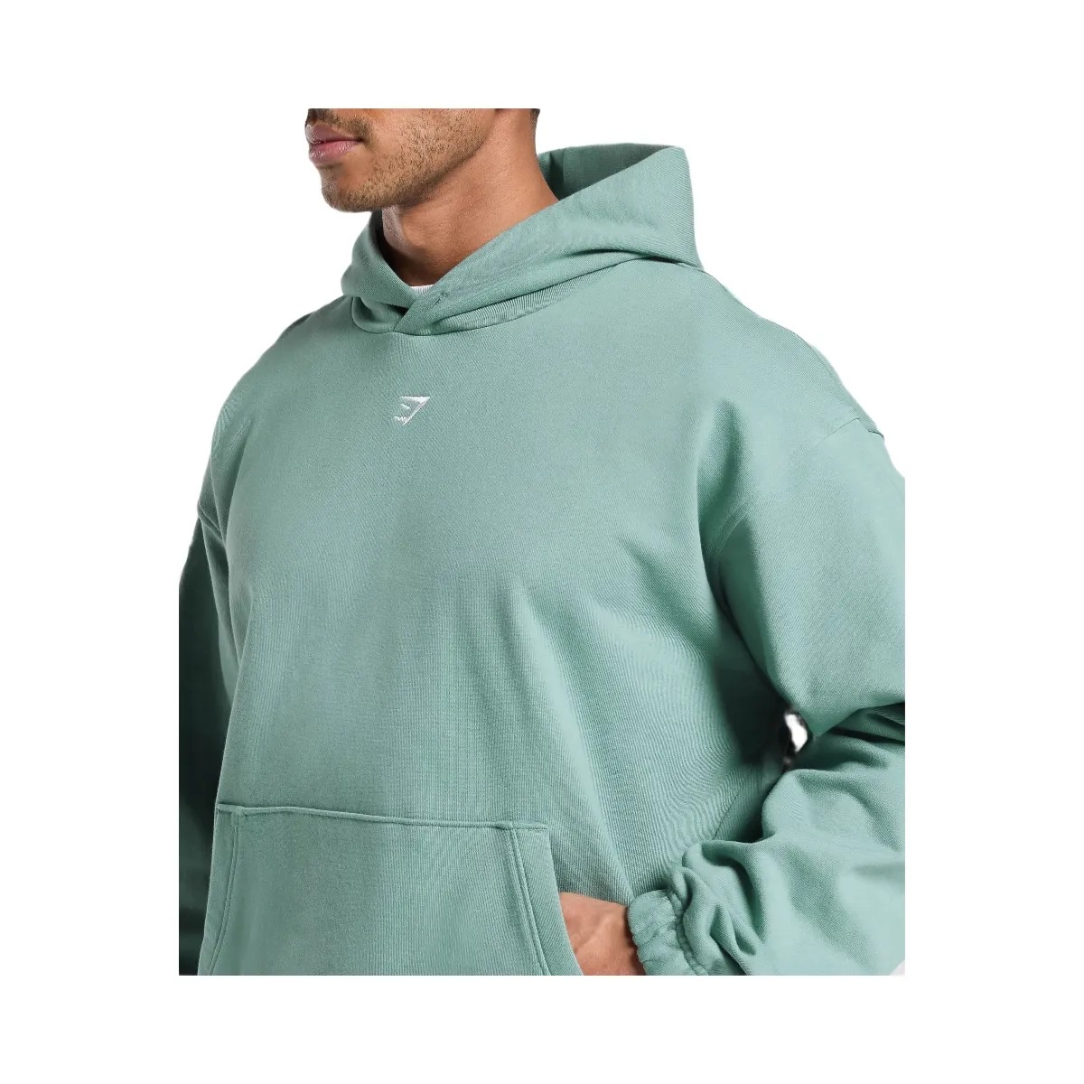 Gymshark Rest Day Essentials Boxy Hoodie - Celeste Blue - HypeFly India View 5