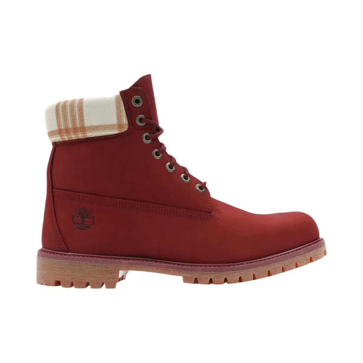 Timberland 6" Heritage Waterproof Boot Dark Red Plaid - HypeFly India View 1