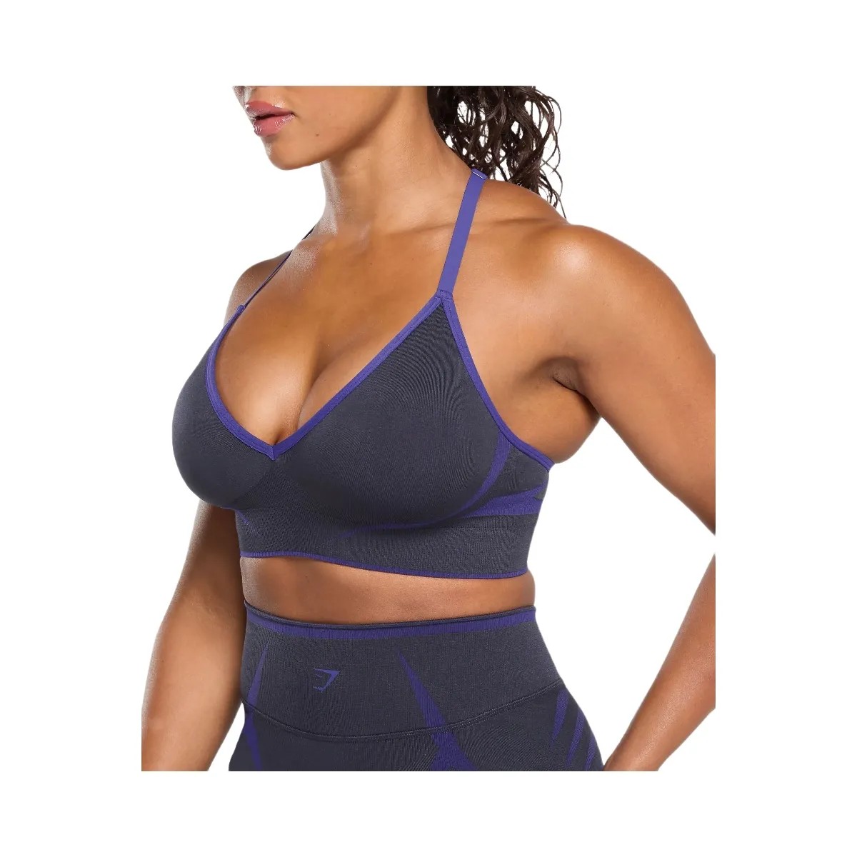 Gymshark Apex Lift Seamless Sports Bra - Heavy Blue/Cobalt Purple - HypeFly India View 6
