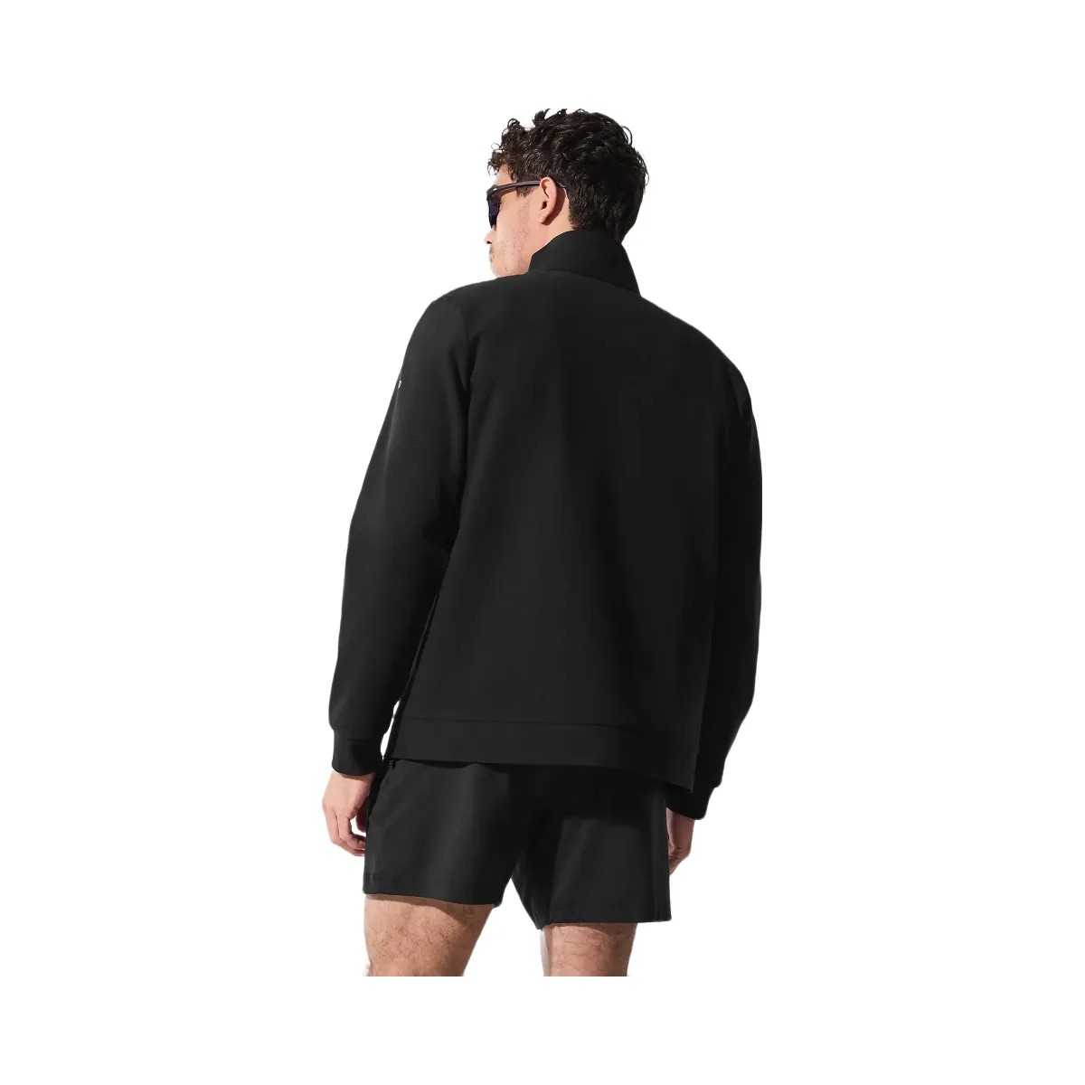 Alo Men's Conquer Max Mock Neck Full Zip - Black - HypeFly India View 4