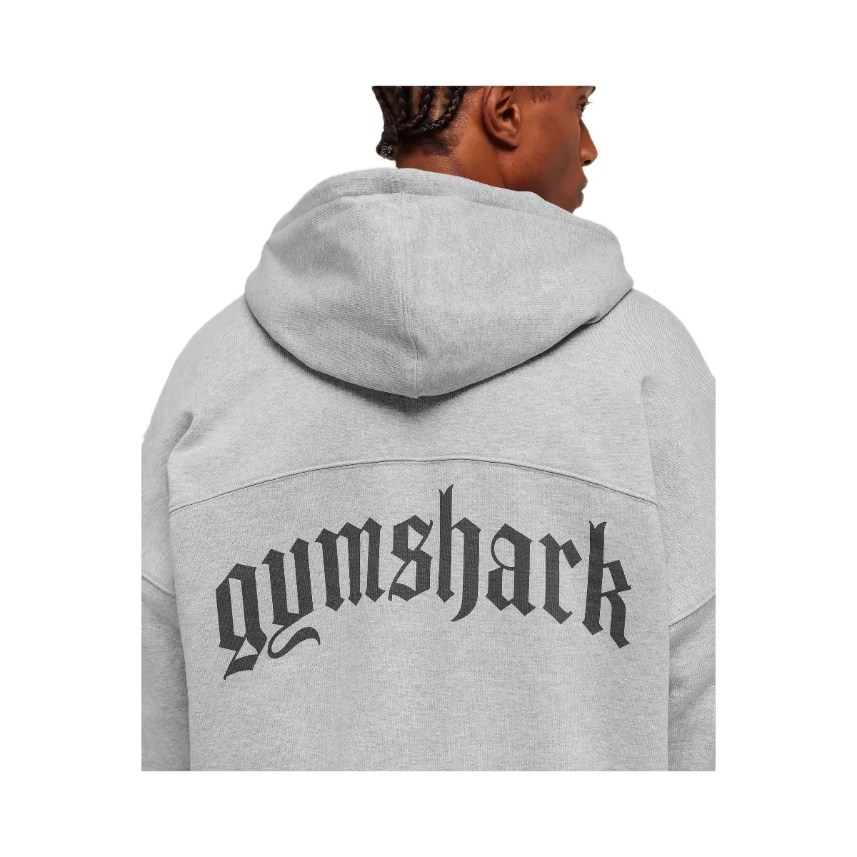 Gymshark Olde English Zip Up Hoodie - Soft Grey Marl - HypeFly India View 5