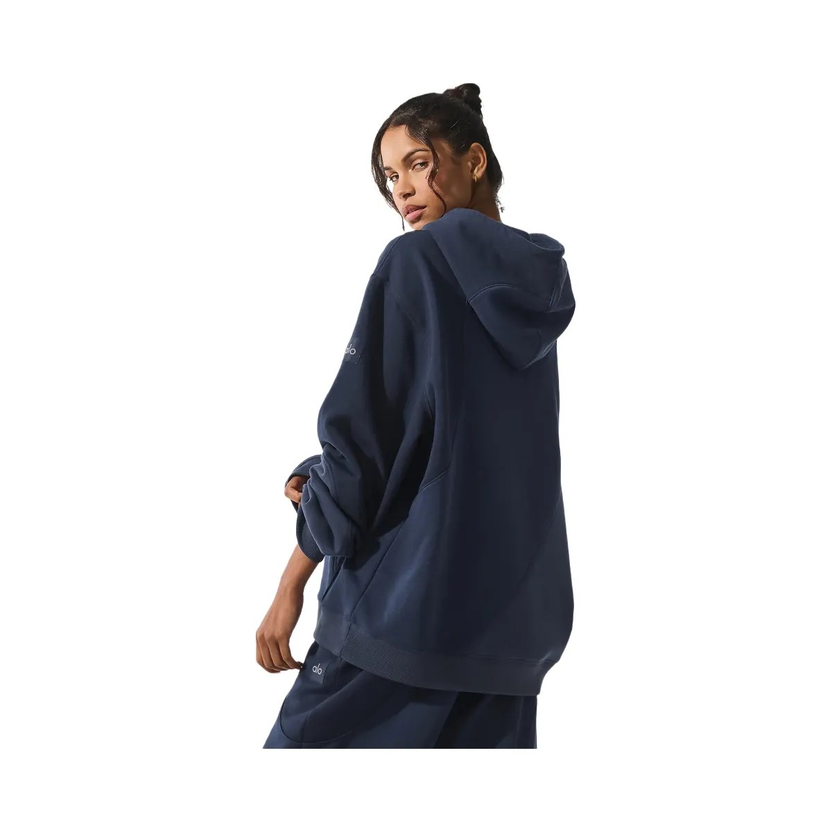 Alo Women's Make Waves Hoodie - Navy Tonal - HypeFly India View 2
