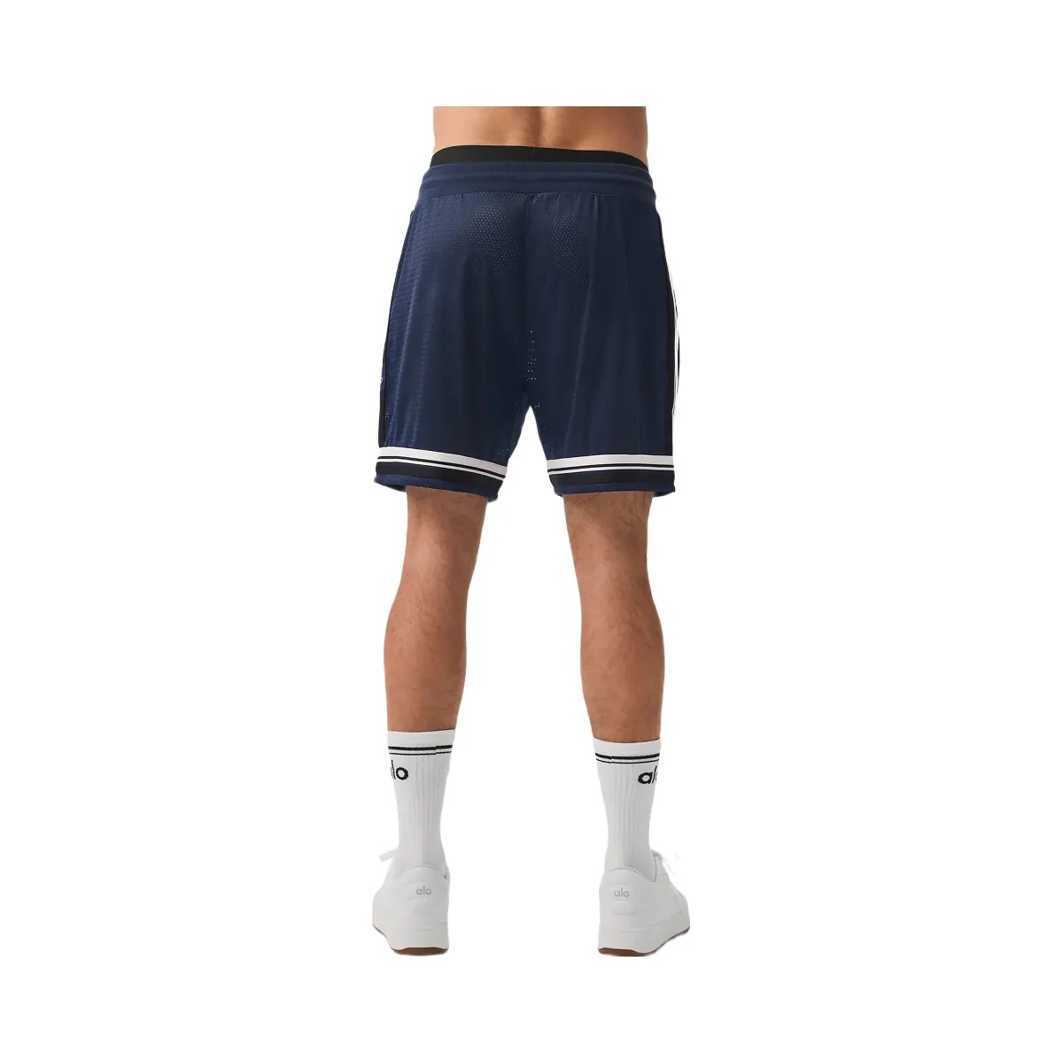 Alo Men's 7" Key Mesh Basketball Short - Navy - HypeFly India View 4