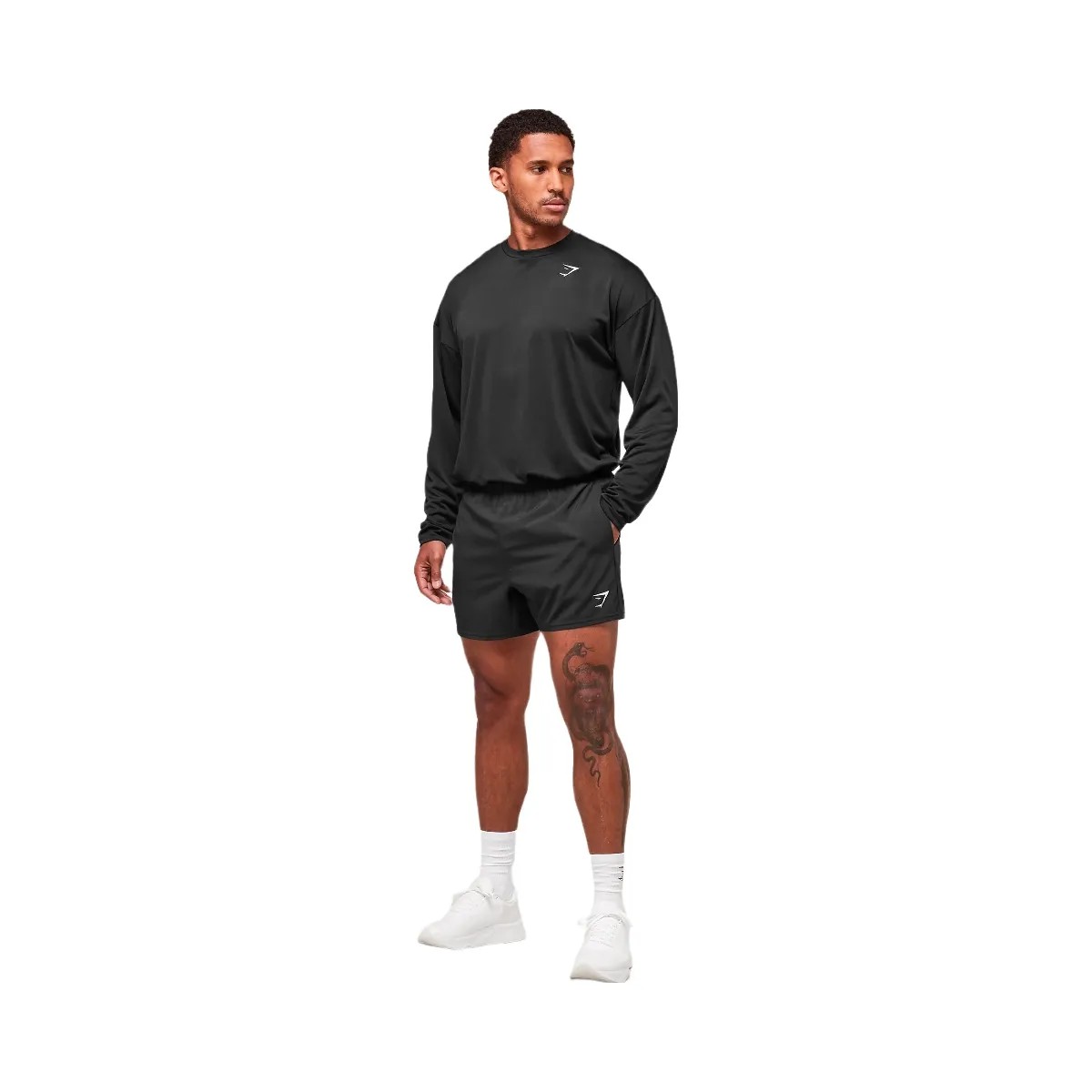 Gymshark Arrival Oversized Long Sleeve T-Shirt - Black - HypeFly India View 6