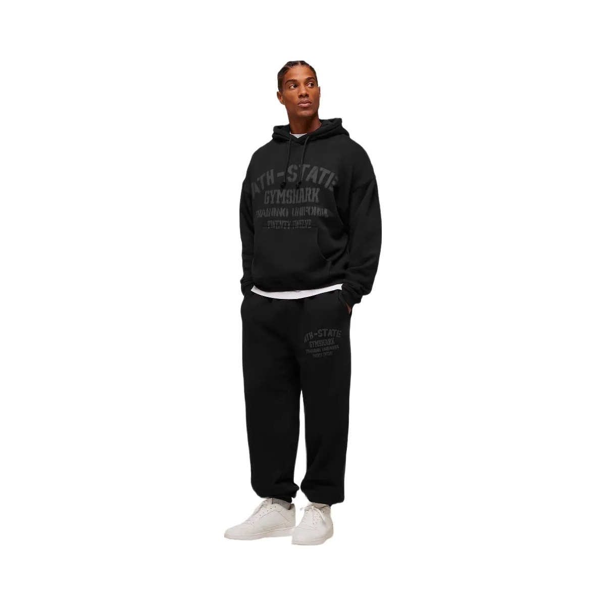 Gymshark Collegiate Joggers - Black - HypeFly India View 4