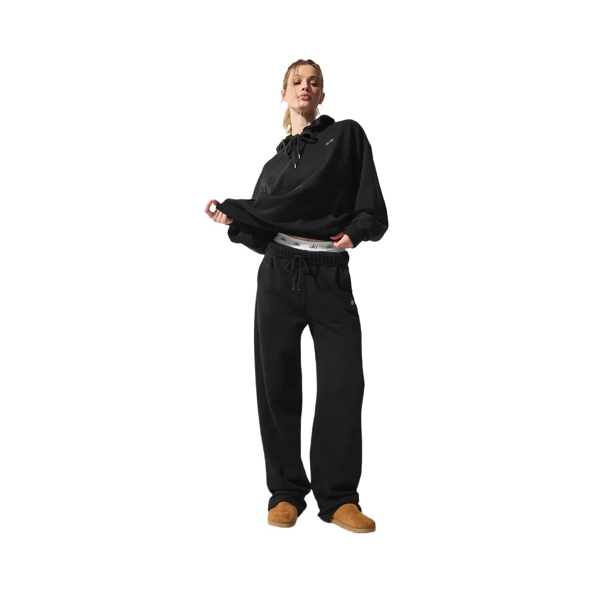 Alo Accolade Straight Leg Sweatpant - Black - HypeFly India View 5