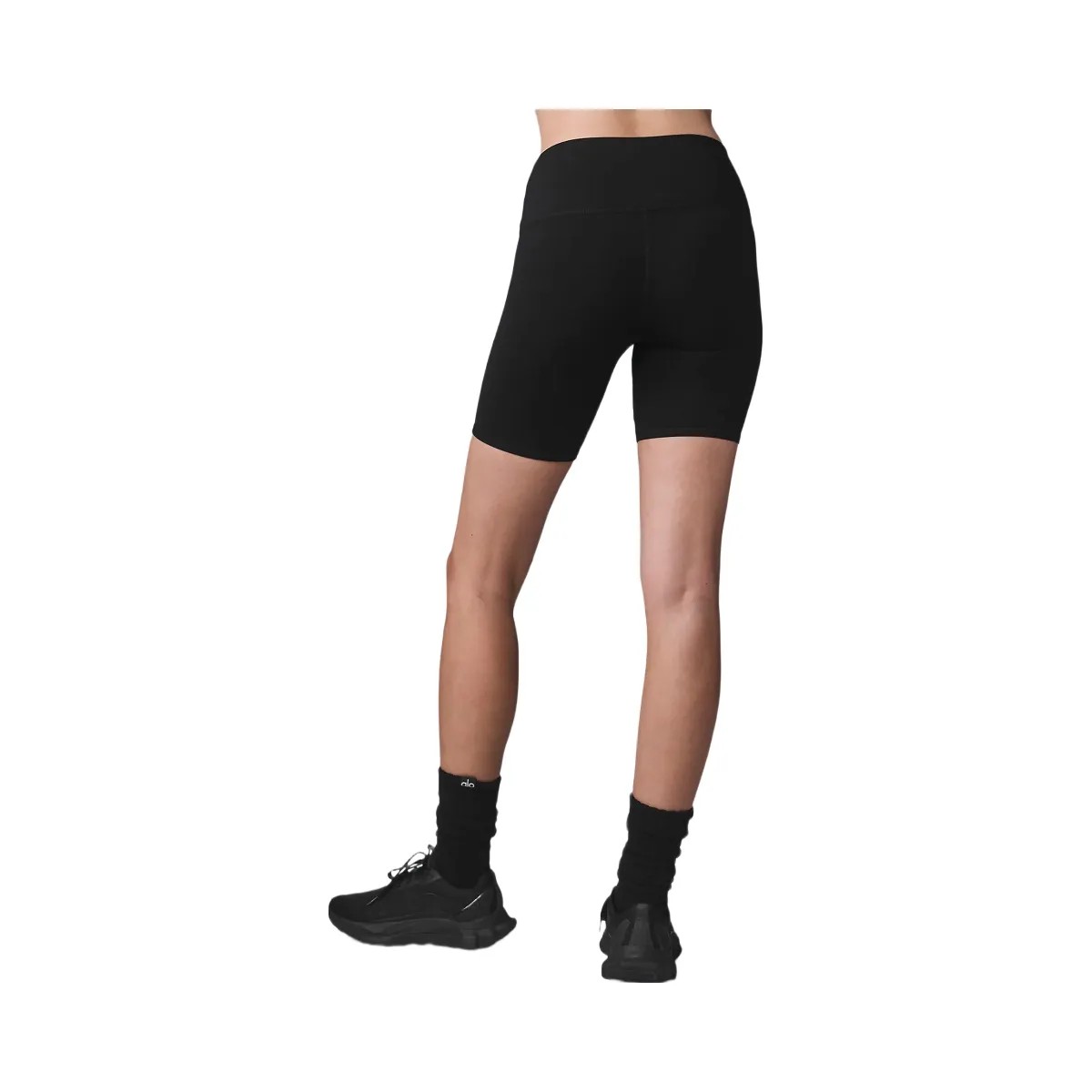 Alo Women's 7" High-Waist Biker Short - Black - HypeFly India View 2