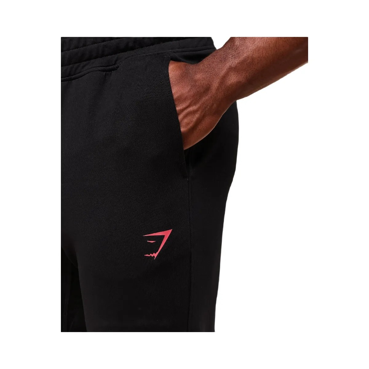 Gymshark Prime Joggers - Black/Vivid Red - HypeFly India View 5