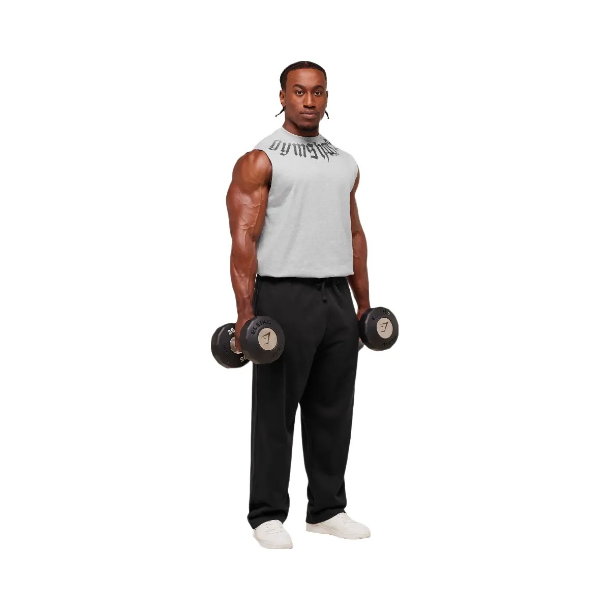 Gymshark Fade Graphic Tank - Light Grey Core Marl - HypeFly India View 4