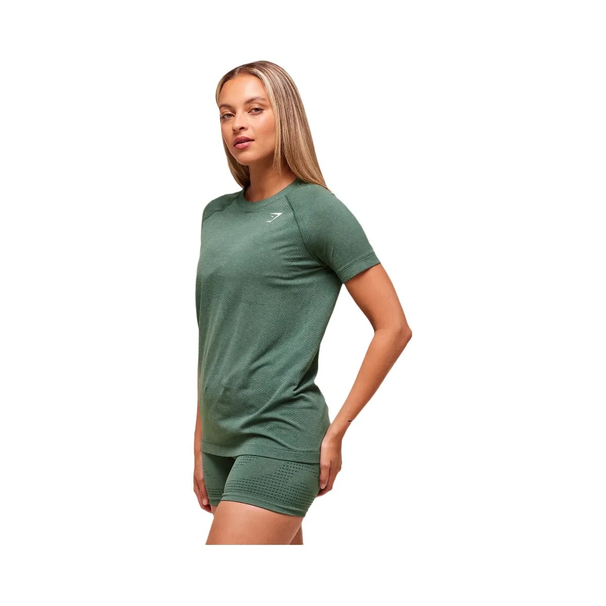 Gymshark Vital Light T-Shirt - Obsidian Green Marl - HypeFly India View 2
