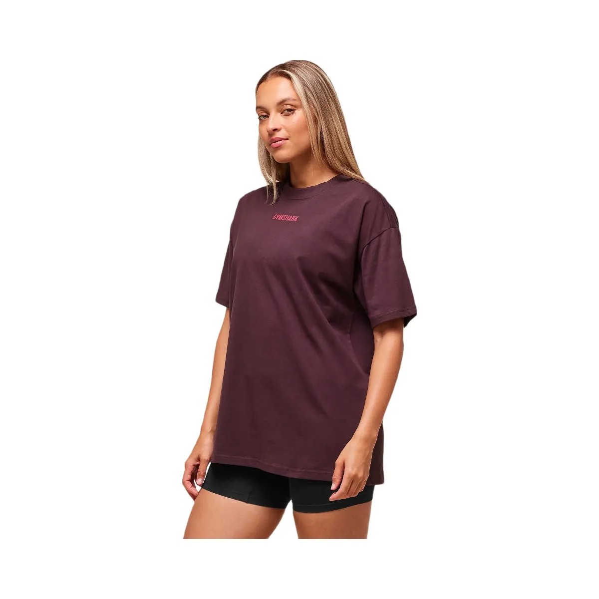 Gymshark Block Oversized T-Shirt - Cherry Purple - HypeFly India View 3