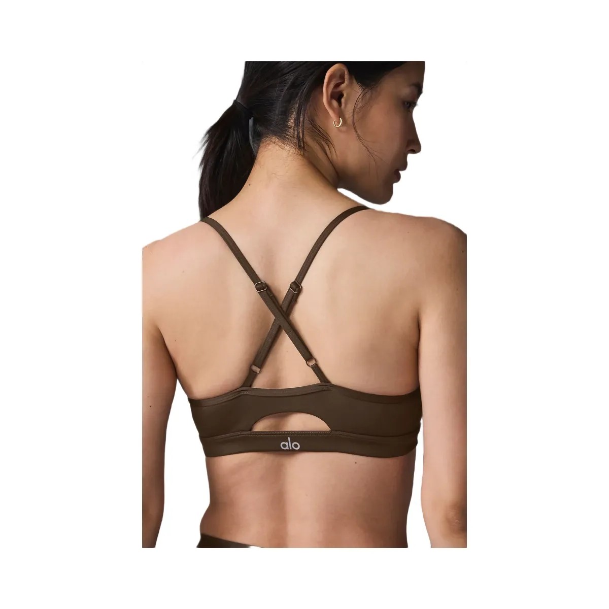 Alo Women's Airlift Intrigue Bra - Espresso - HypeFly India View 2