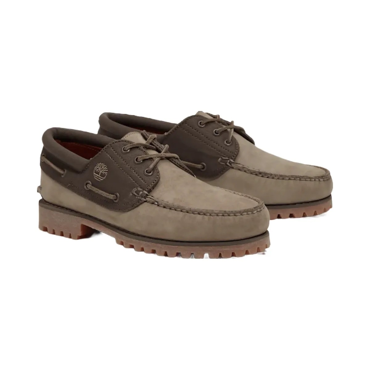 Timberland Authentics 3-Eye Boat Shoe Olive Nubuck Men'S - HypeFly India View 1