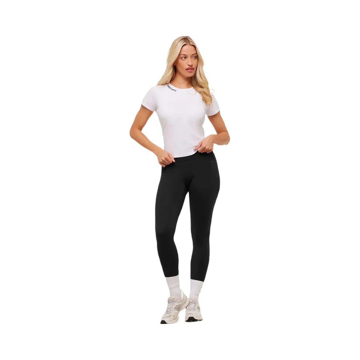 Gymshark Embroidered Logo Crop Top - White - HypeFly India View 4