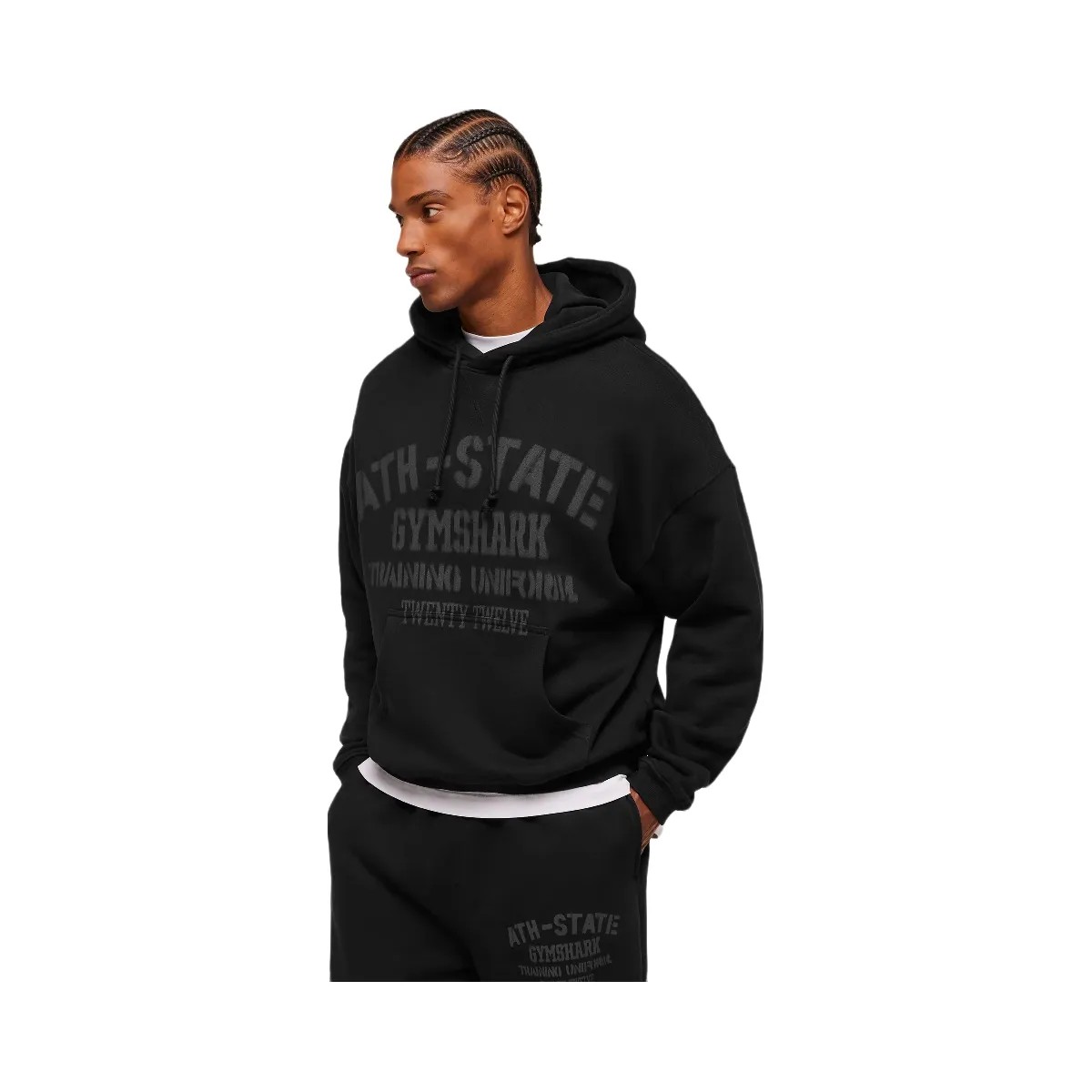 Gymshark Collegiate Hoodie - Black - HypeFly India View 3