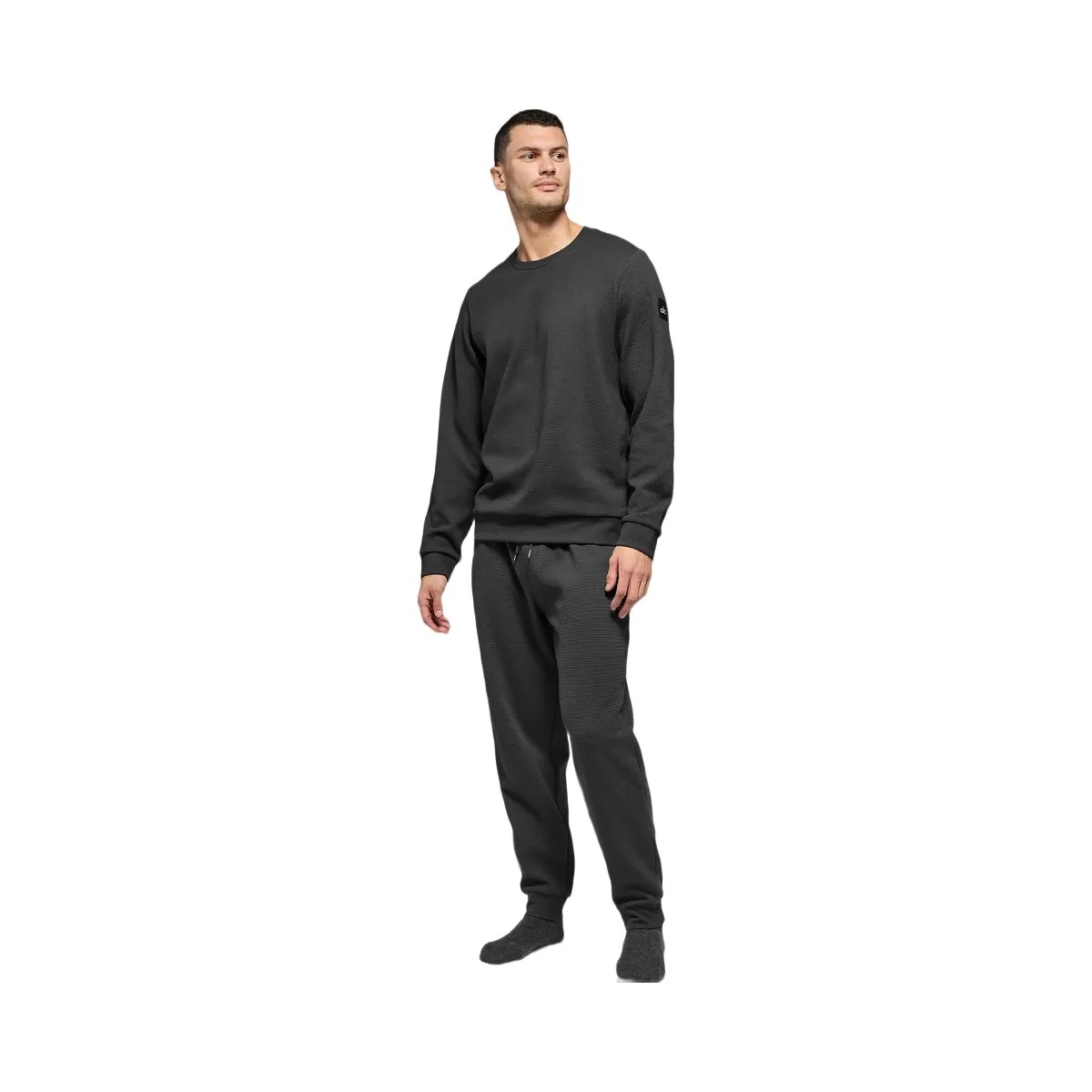Alo Men's Waffle Lounge Jogger - Anthracite - HypeFly India View 5