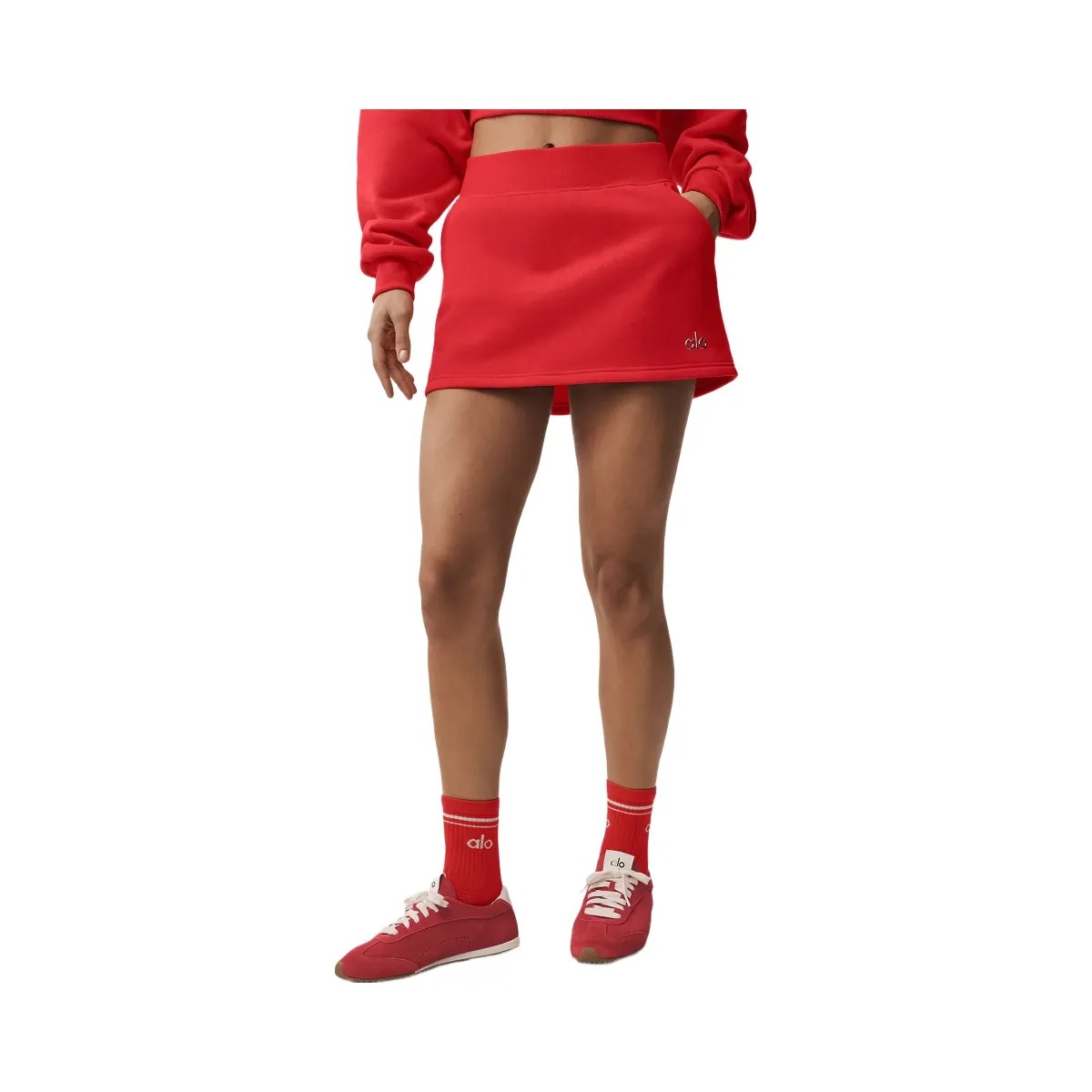 Alo Women's Accolade Skirt - Bright Red - HypeFly India View 1