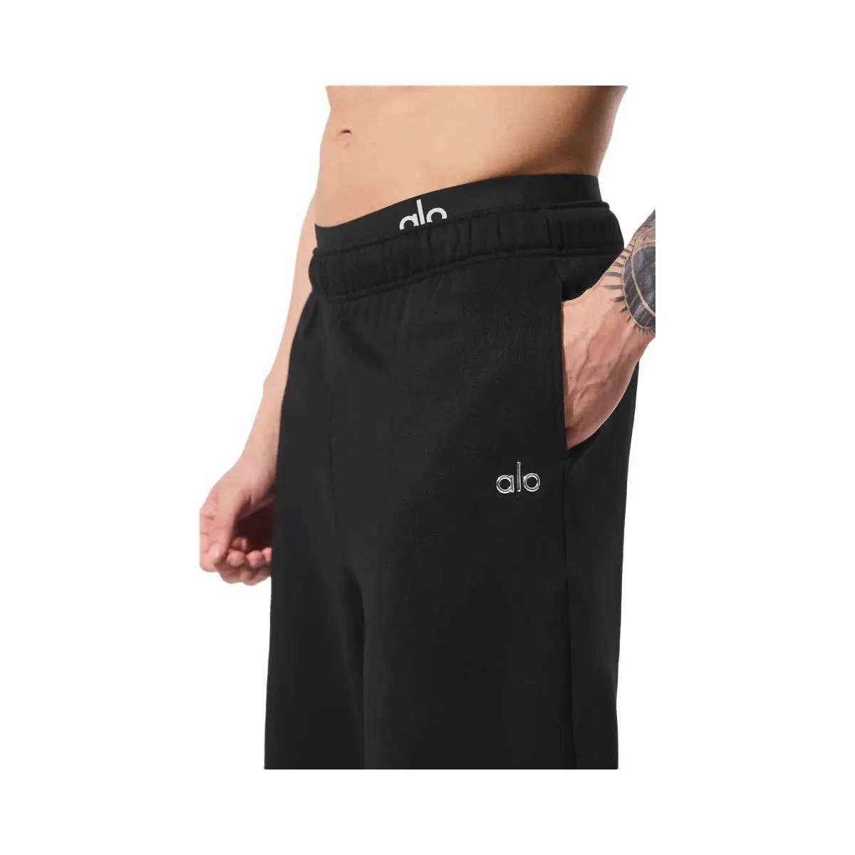 Alo Men's Accolade Straight Leg Sweatpant - Black - HypeFly India View 2