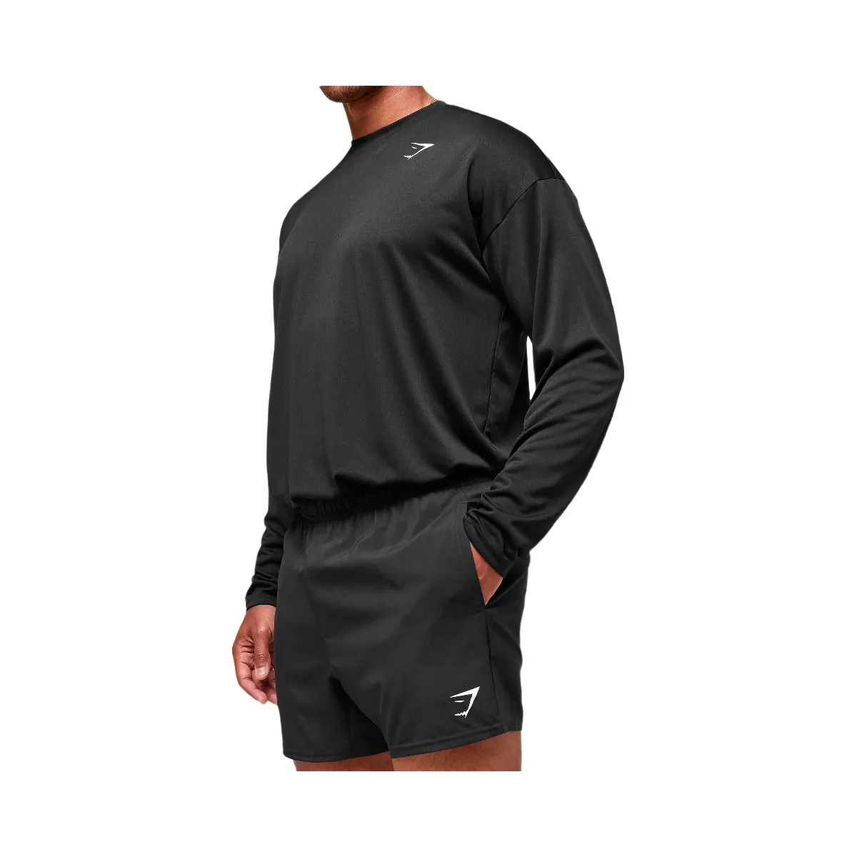 Gymshark Arrival Oversized Long Sleeve T-Shirt - Black - HypeFly India View 4