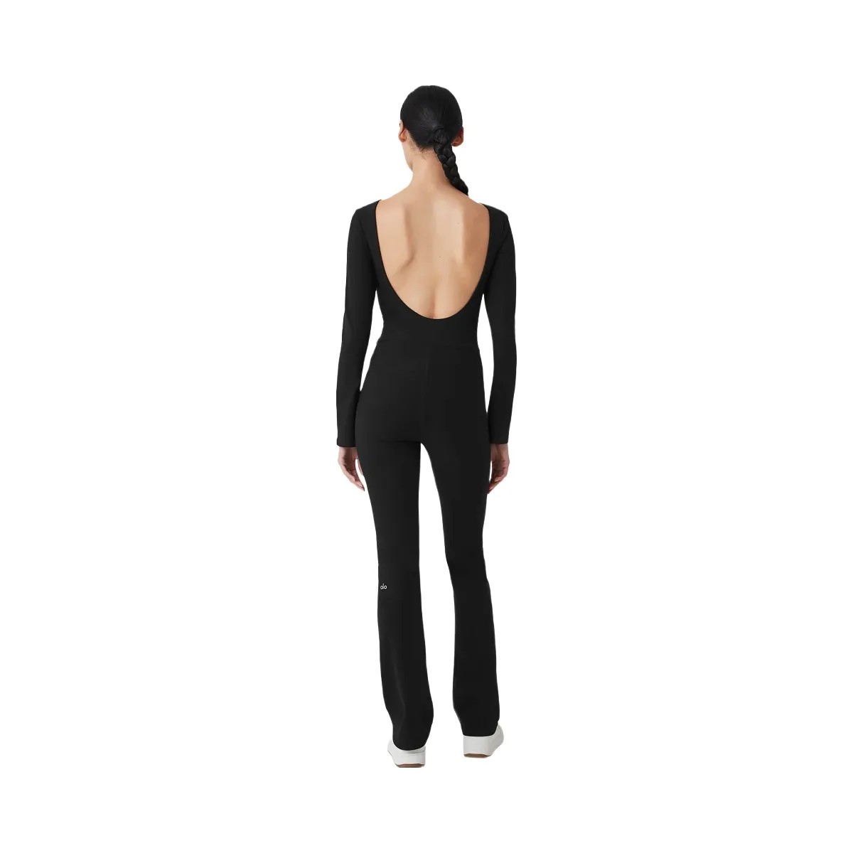 Alo Women's Alosoft Melody Full Length Bootcut Onesie - Black - HypeFly India View 2