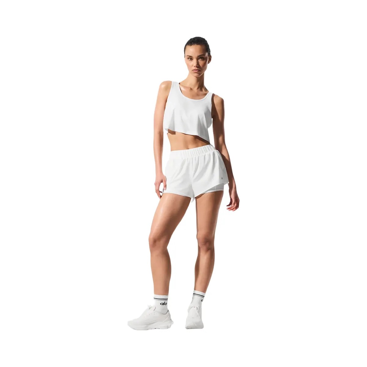 Alo Women's Sport Star Short - White - HypeFly India View 4