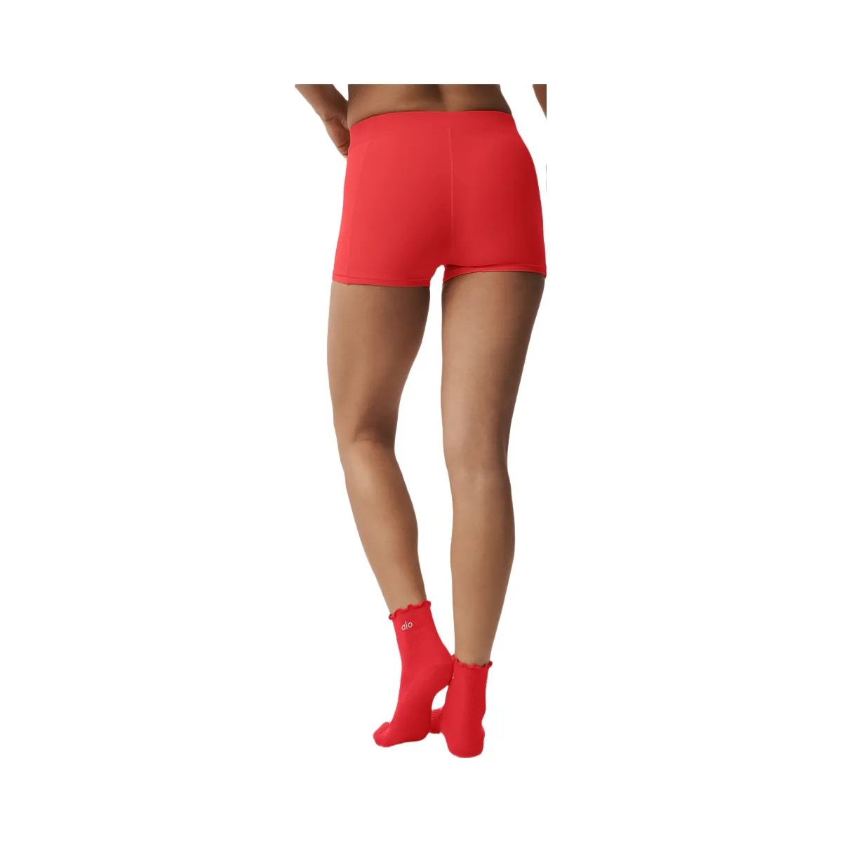 Alo Women's soft Sincere Micro Short - Bright Red - HypeFly India View 1