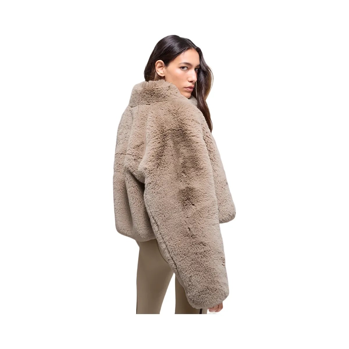 Alo Women's Faux Fur Allure Jacket - Oat - HypeFly India View 3