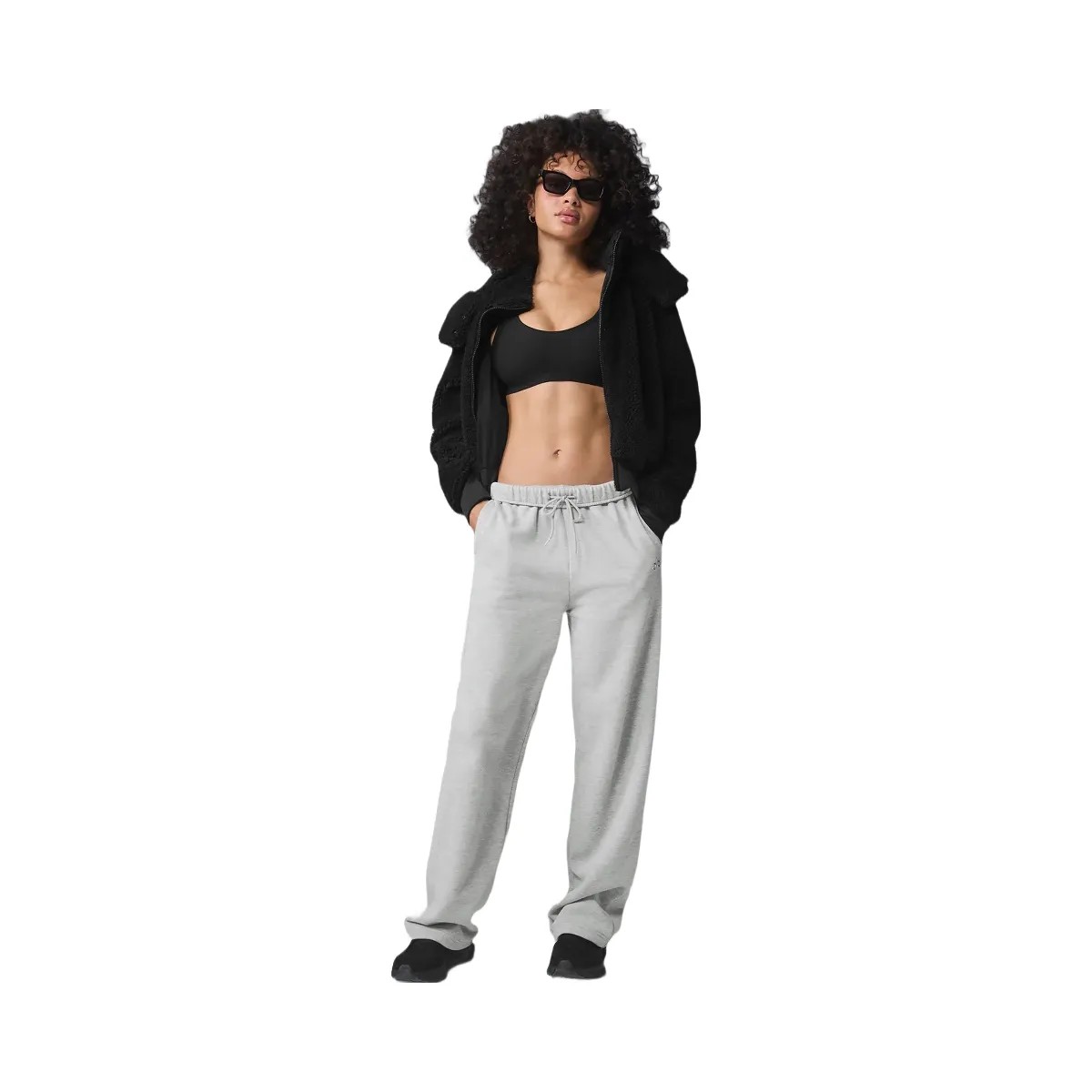 Alo Women's Foxy Sherpa Jacket - Black - HypeFly India View 1