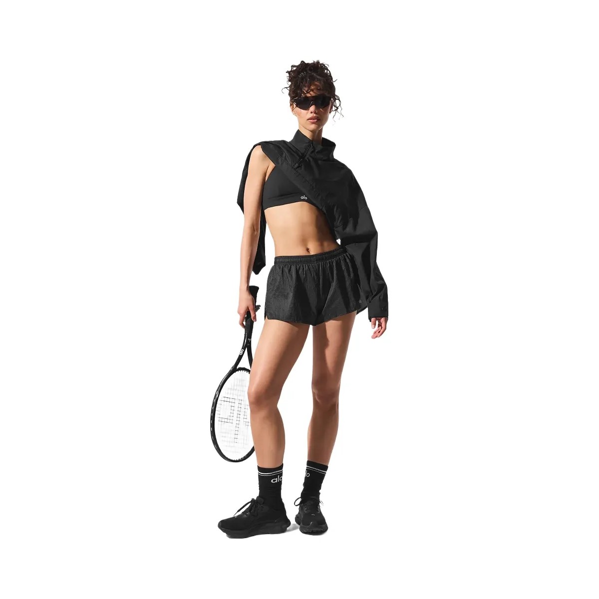 Alo Women's Game Time Short - Black - HypeFly India View 4