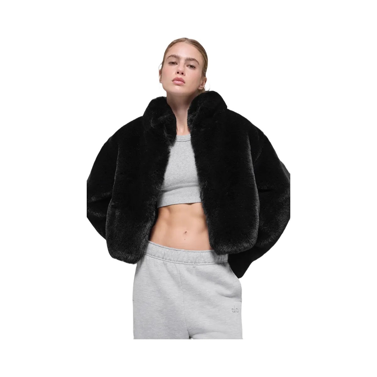 Alo Women's Faux Fur Allure Jacket - Black - HypeFly India View 1