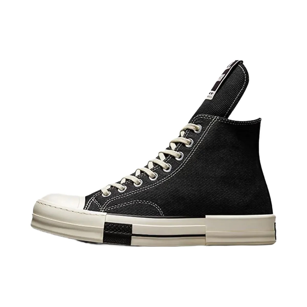 Converse Drkstar Hi Rick Owens Drkshdw Black Egret - HypeFly India View 2