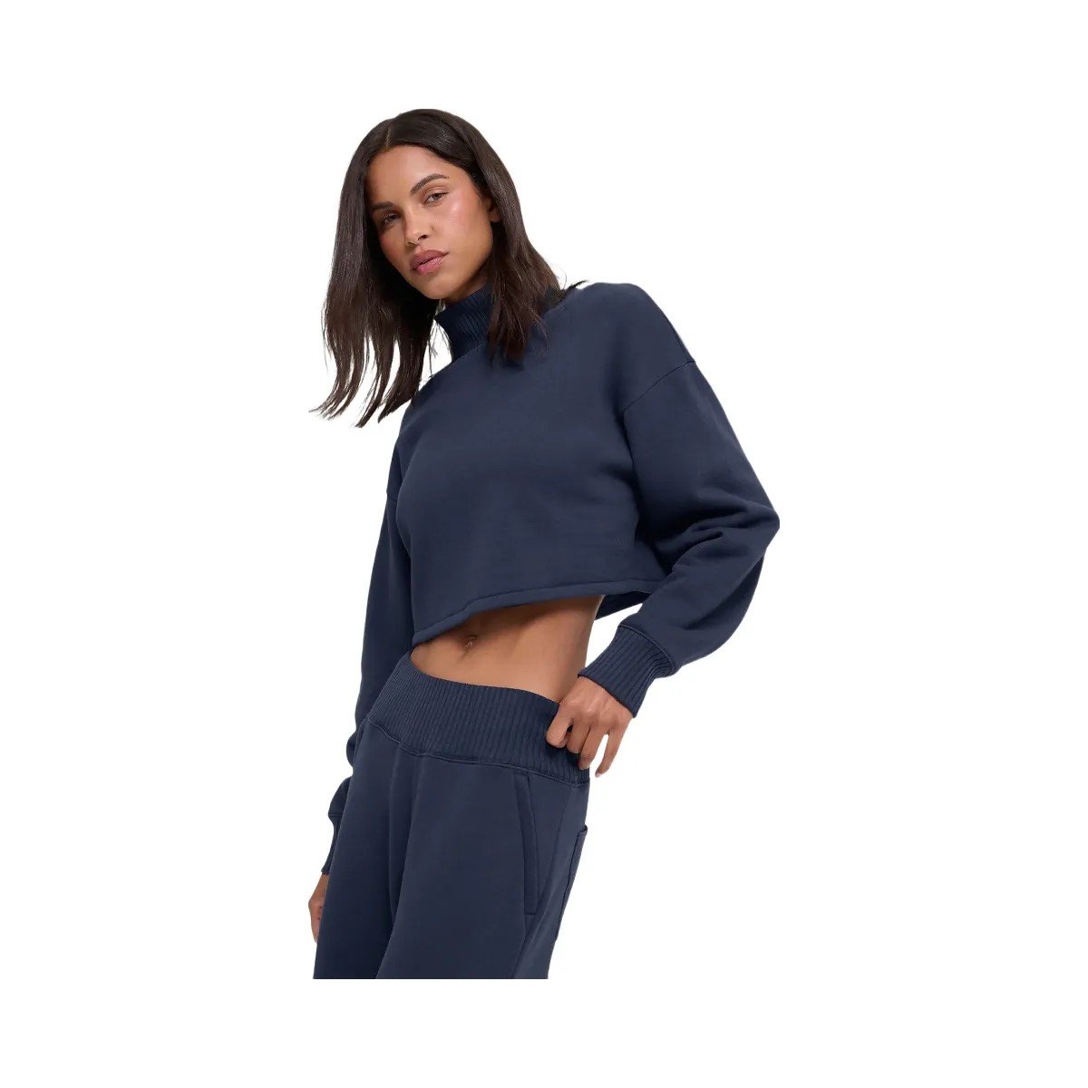 Alo Women's Cropped Serenity Coverup - Navy - HypeFly India View 1