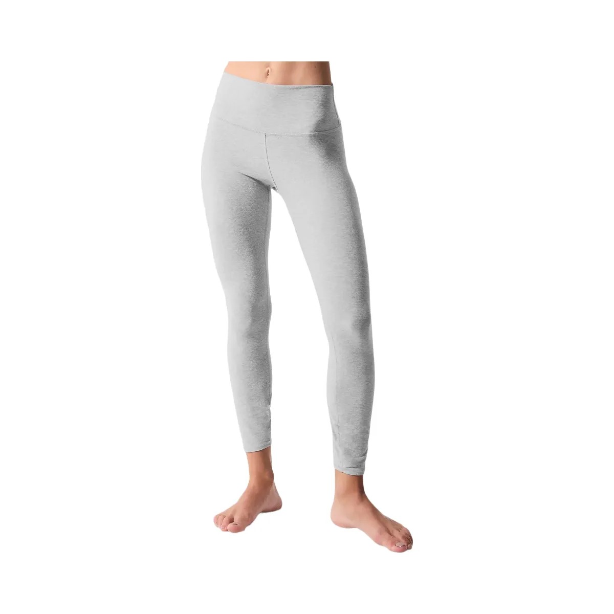 Alo Women's Alosoft High-Waist 7/8 Highlight Legging - Athletic Heather Grey - HypeFly India View 1