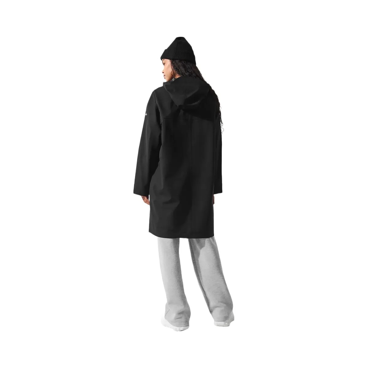 Alo Women's Rain Or Shine Long Coat - Black - HypeFly India View 3