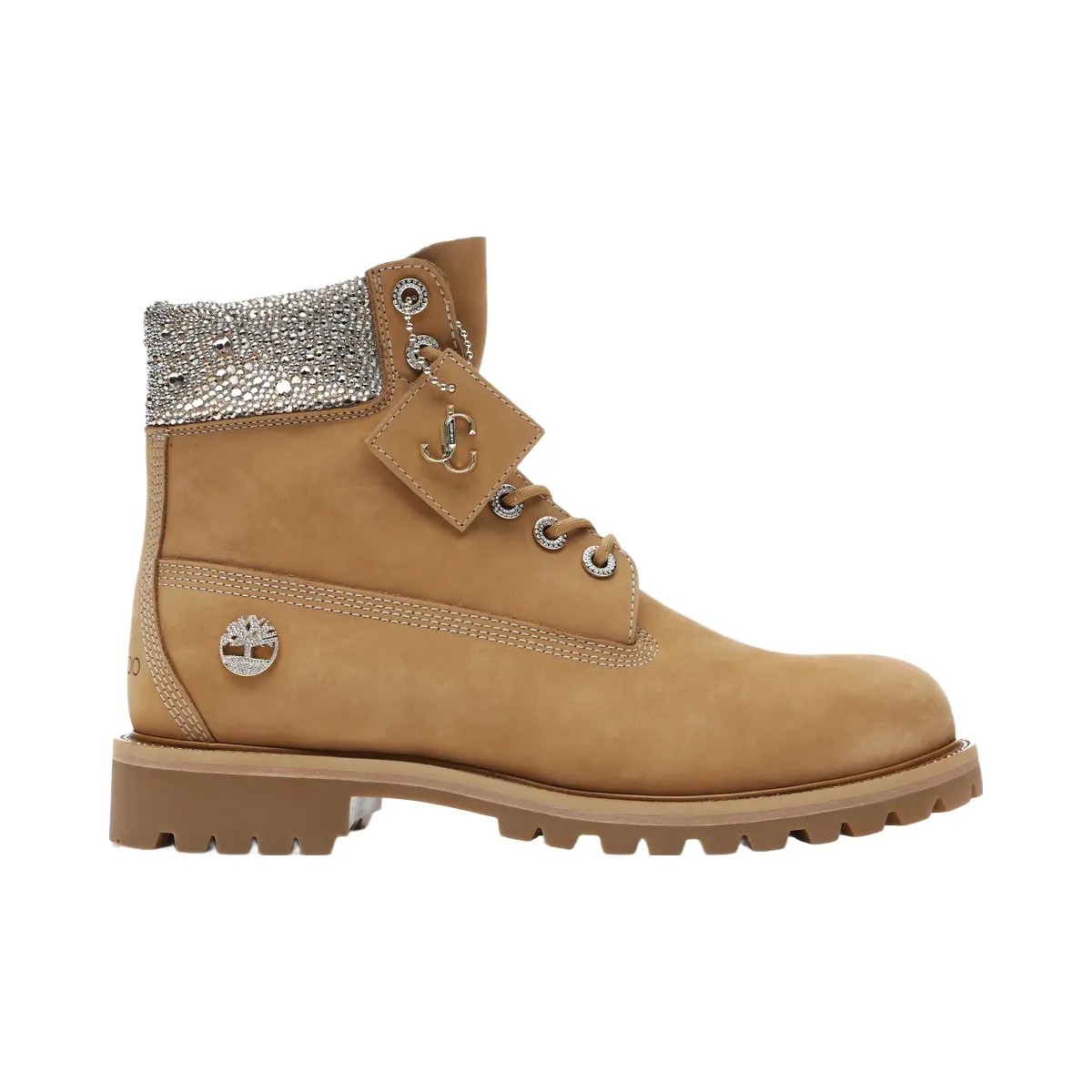 Timberland 6" Boot Jimmy Choo Premium Wheat Swarovski Crystal - HypeFly India View 1