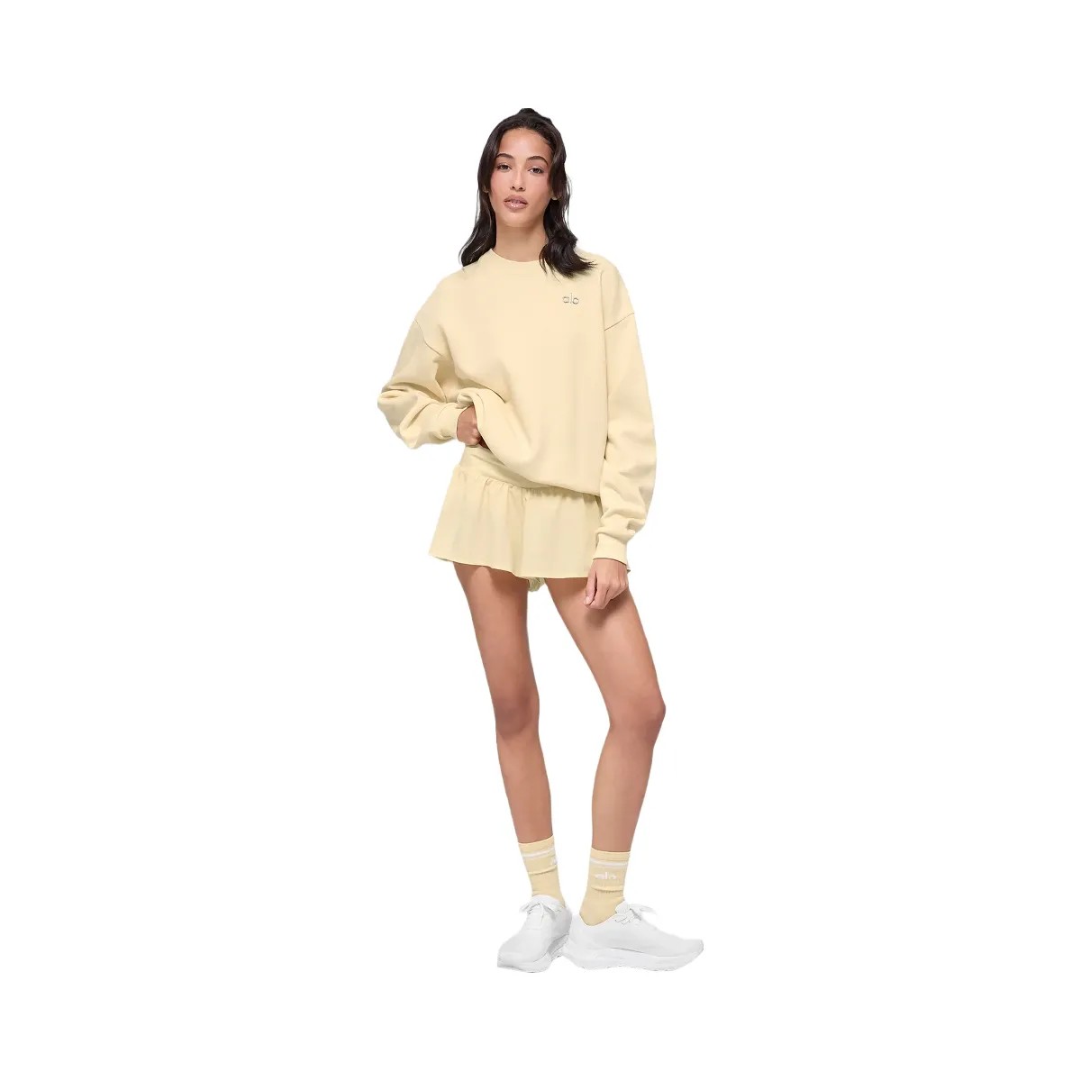 Alo Accolade Crew Neck Pullover - Candlelight Yellow - HypeFly India View 3