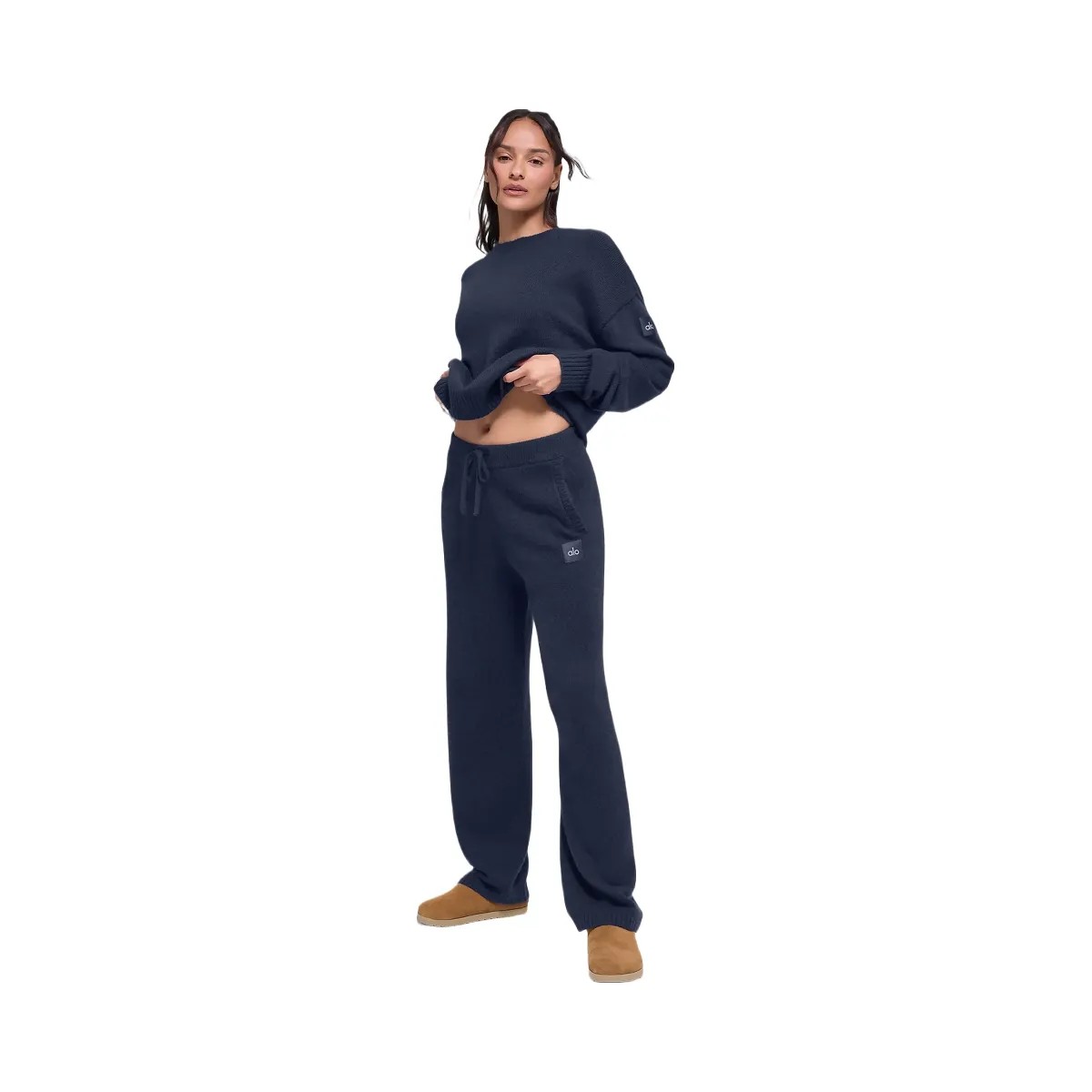 Alo Wool Cashmere New Class Sweatpant - Navy - HypeFly India View 4
