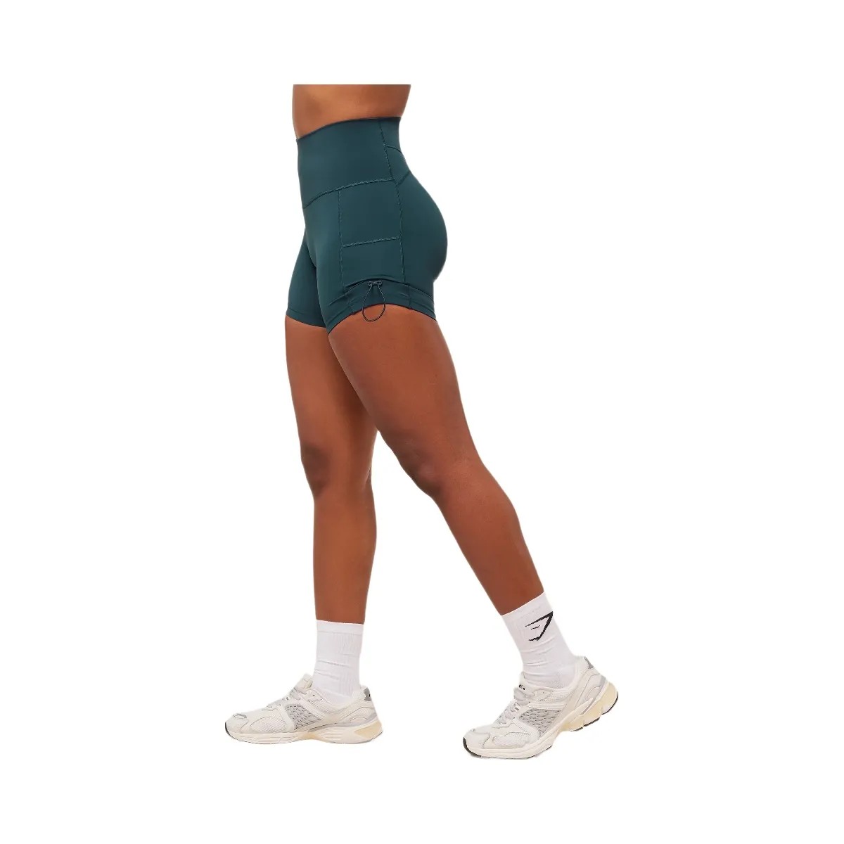 Gymshark Legacy Logo Tight Shorts - Deep Petrol Blue - HypeFly India View 4