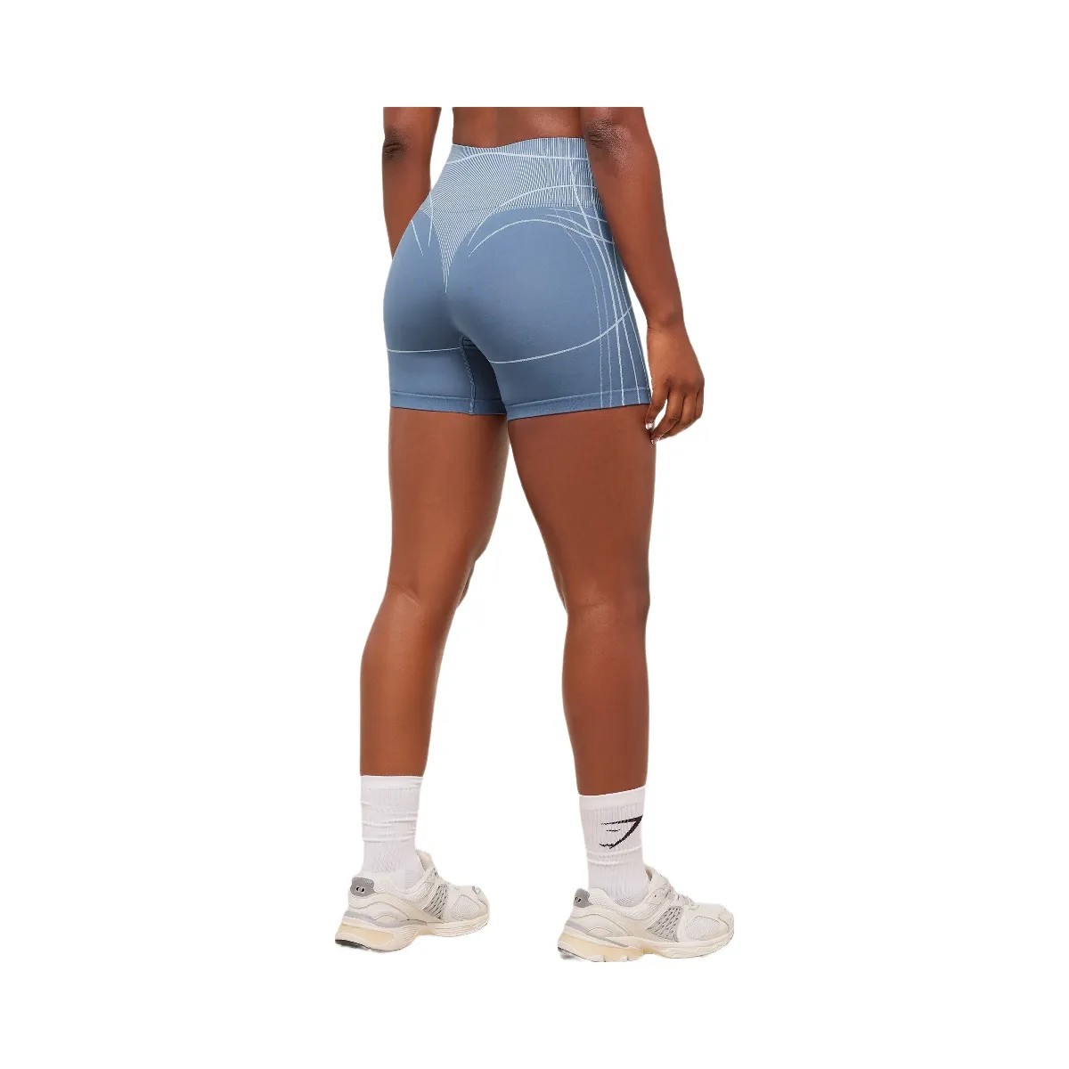 Gymshark Apex Seamless Shorts - Worn Blue/Gentle Blue - HypeFly India View 2