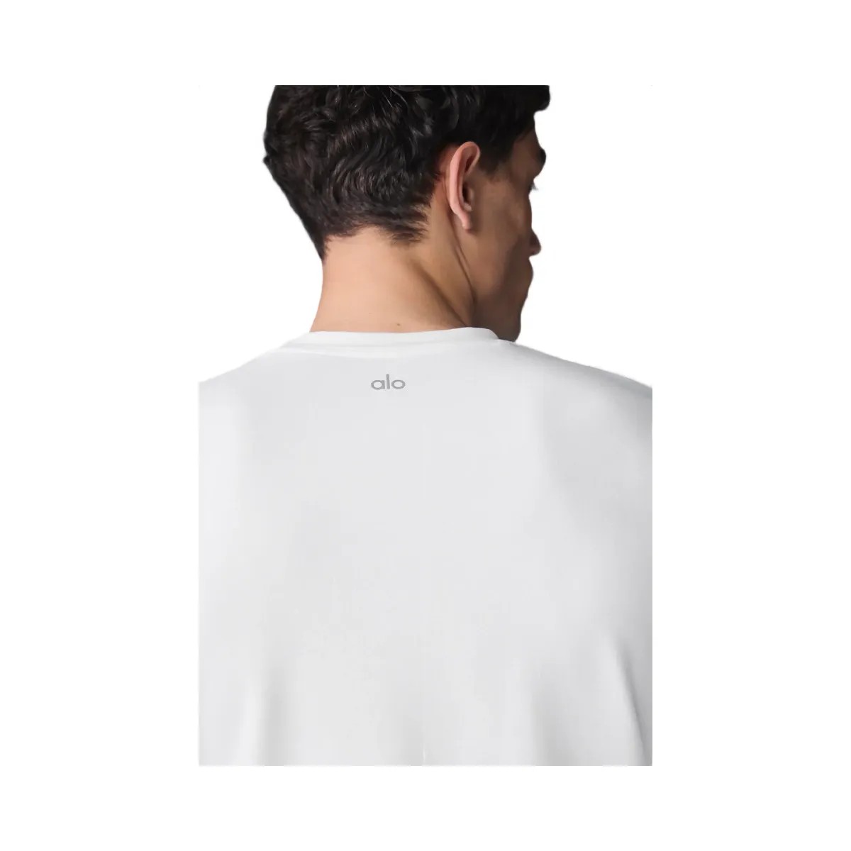 Alo Men's Conquer Reform Crewneck Long Sleeve - White - HypeFly India View 4