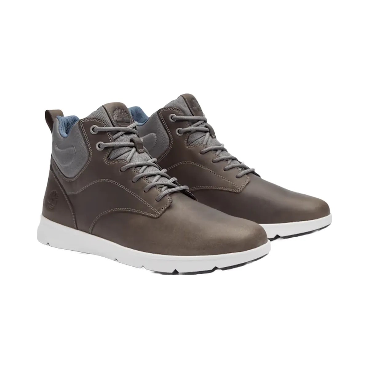 Timberland Mens Parker Street High-Top Sneaker Dark Grey Full-Grain - HypeFly India View 1