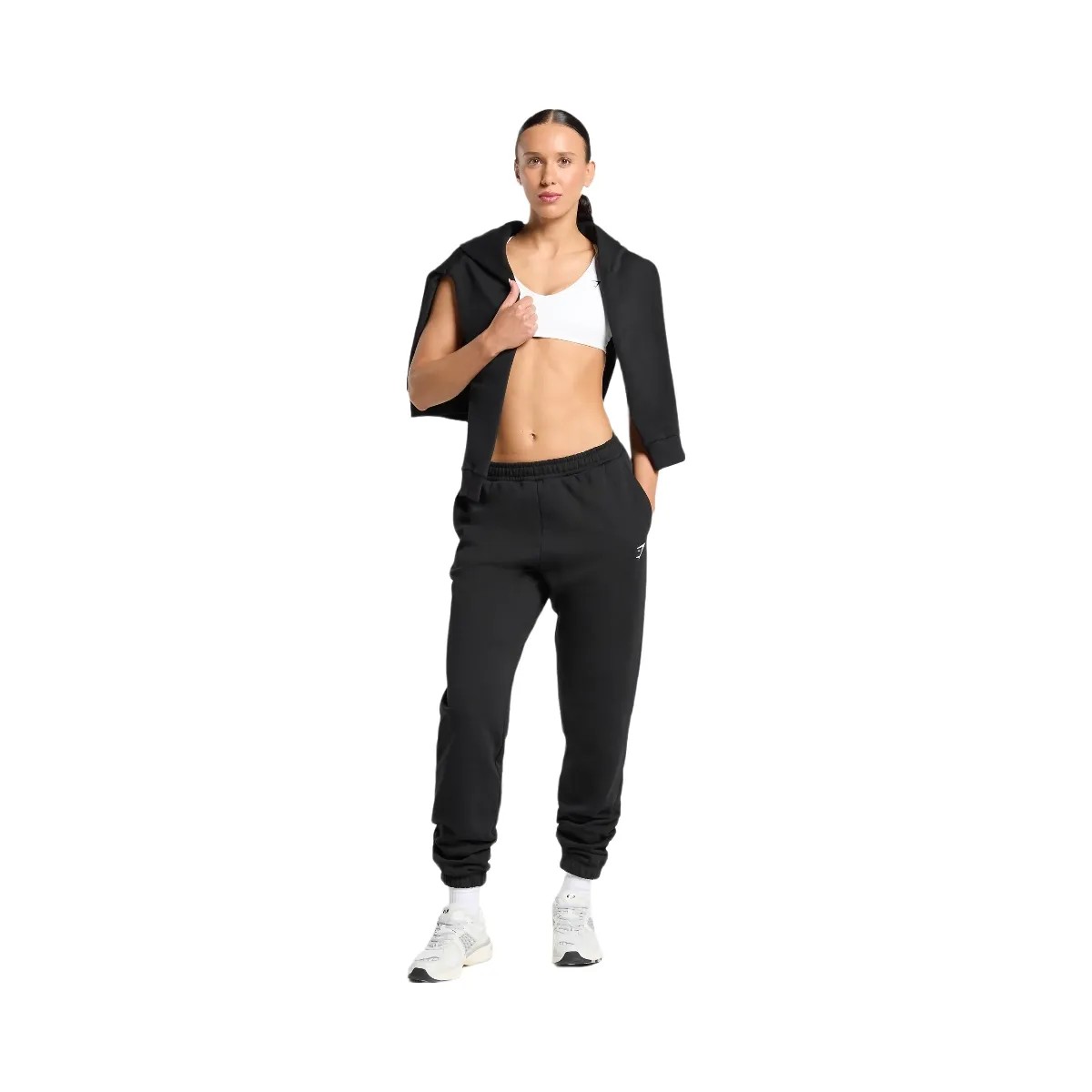 Gymshark Training Fleece Tall Joggers - Black - HypeFly India View 5
