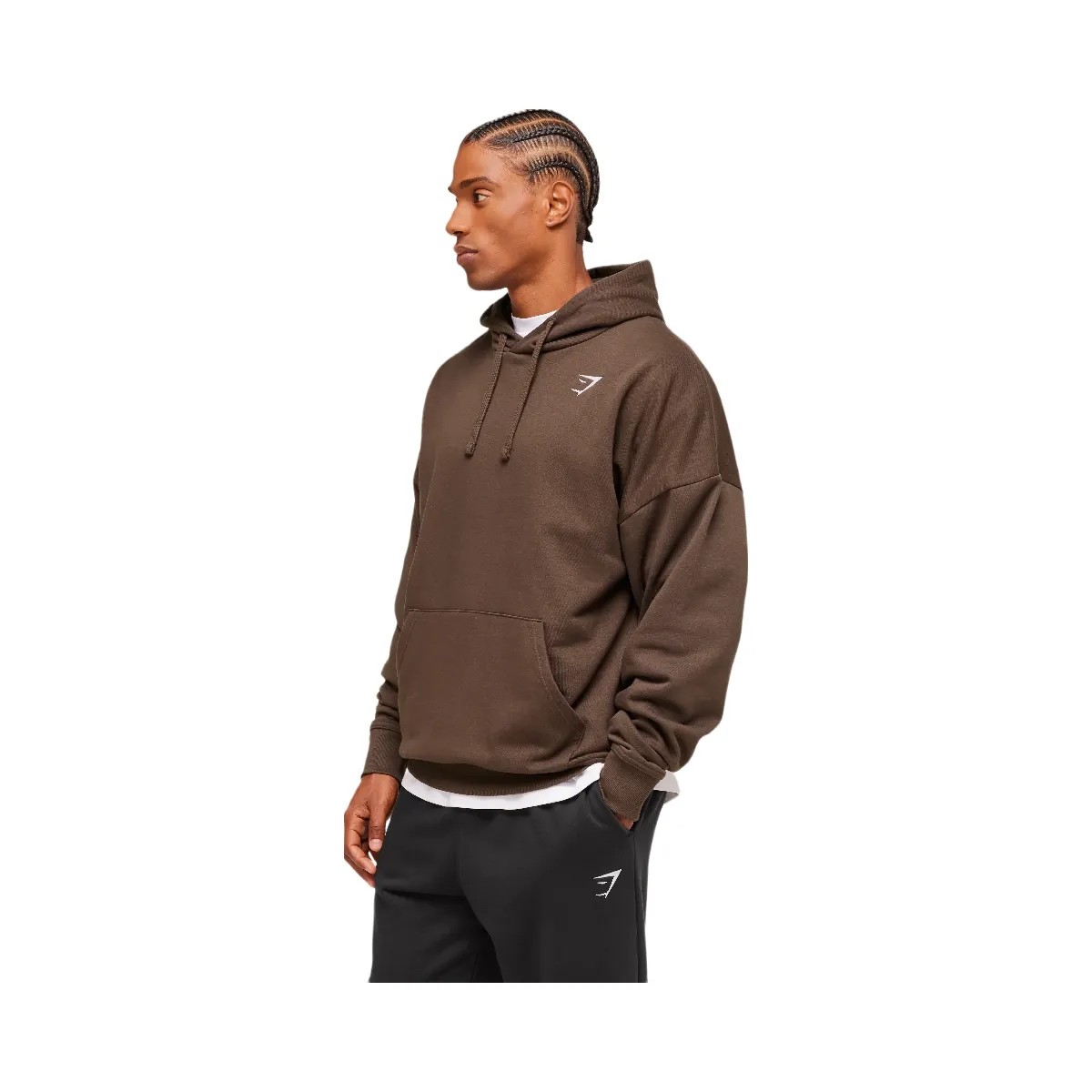 Gymshark Crest Oversized Hoodie - Archive Brown - HypeFly India View 3
