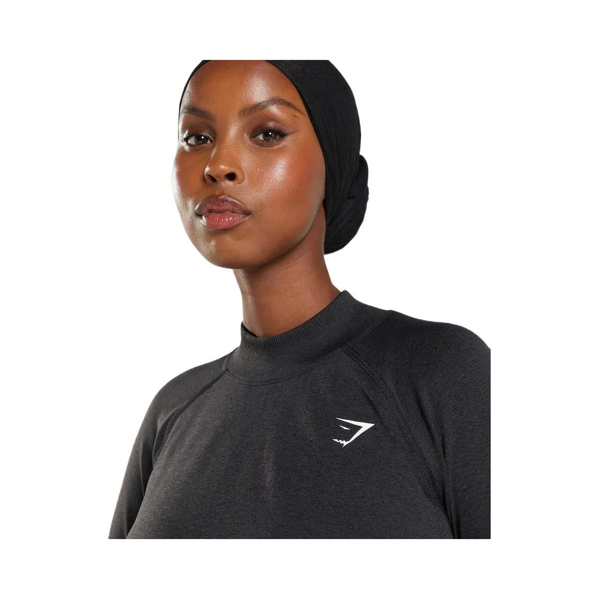 Gymshark Vital Long Line Top - Black Marl - HypeFly India View 6