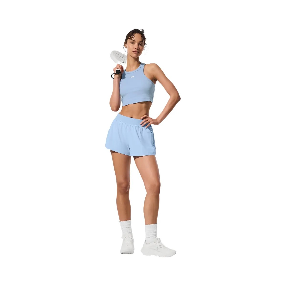 Alo Women's Breezy Short - Seashell Blue - HypeFly India View 3