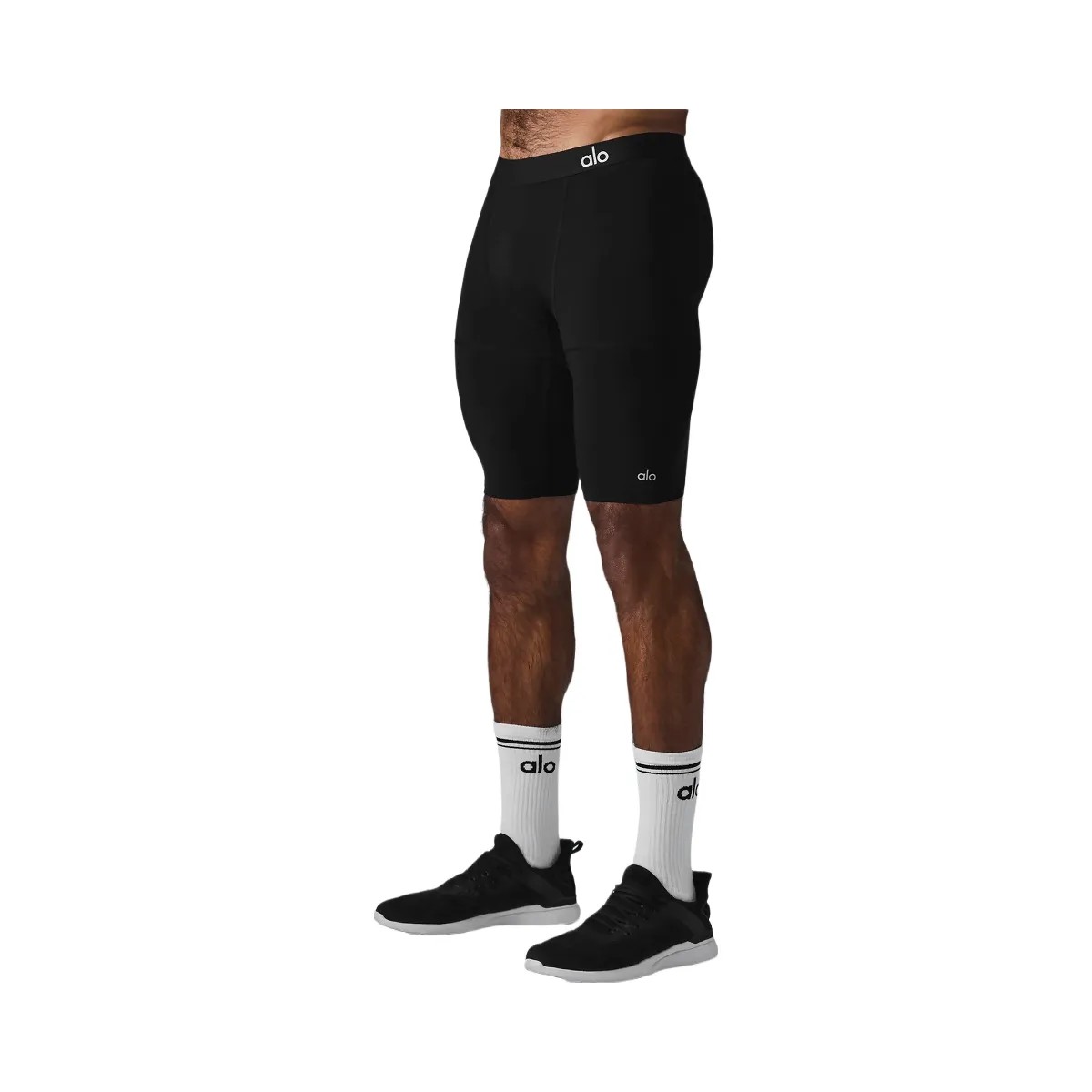 Alo Men's 9" Flight Compression Short - Black - HypeFly India View 2